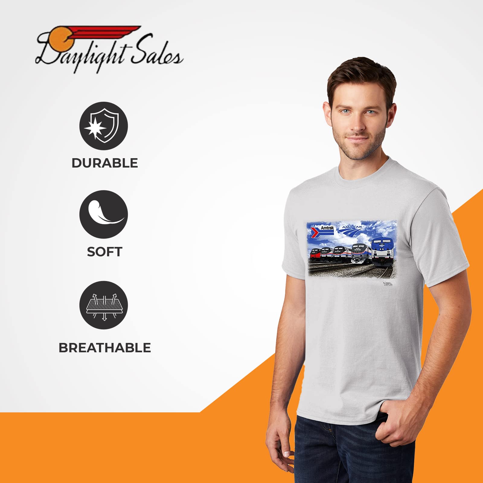 Amtrak Heritage Authentic Railroad T-Shirt - Vintage Train Enthusiast Gift | Perfect for Railfans, History Buffs & Travel Lovers