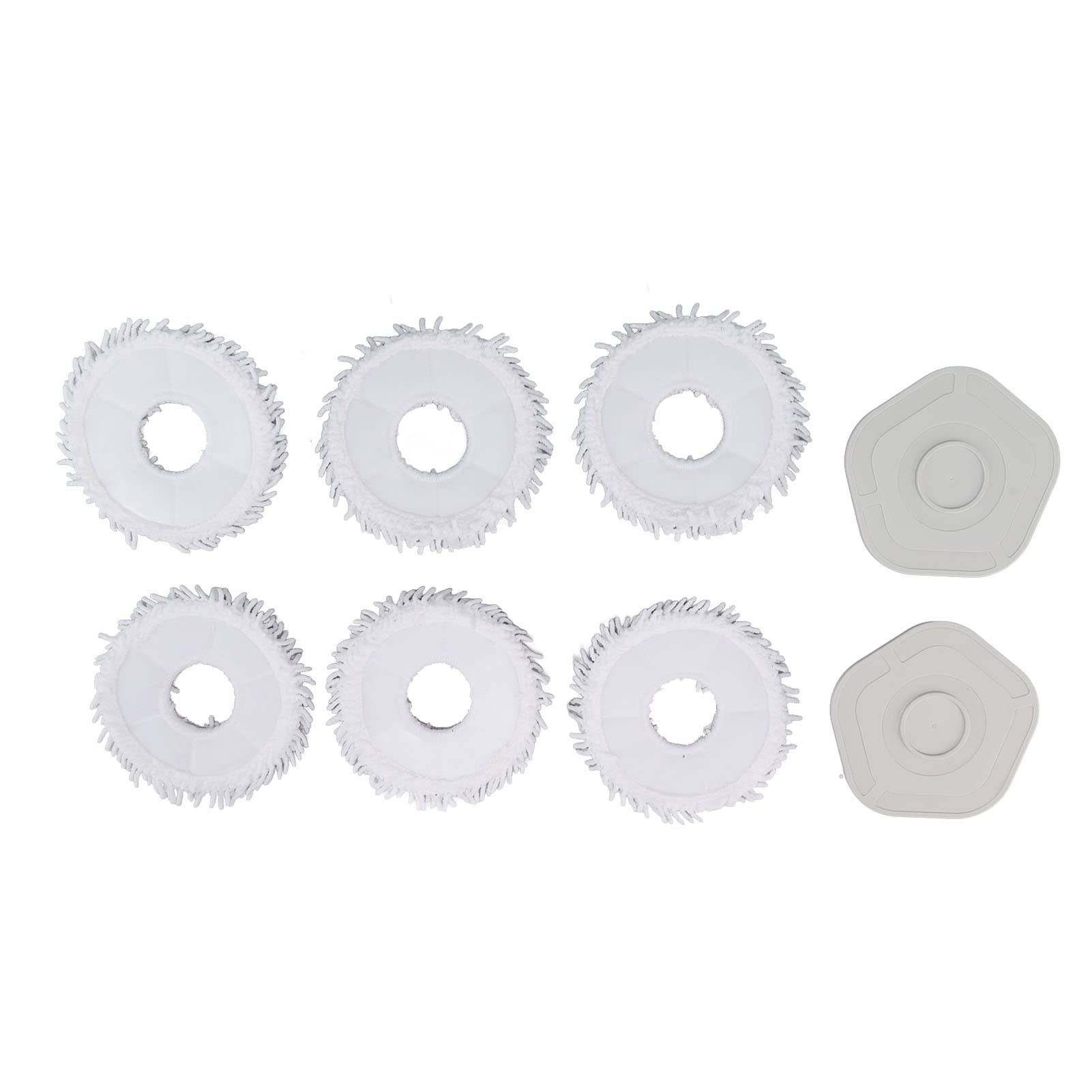 6-Pack Replacement Mop Pads & 2 Mop Holders for W10 Pro Robot Vacuum Cleaner - Compatible with W10 Robot Vacuum - Perfect for Hardwood Floors & Tile Cleaning
