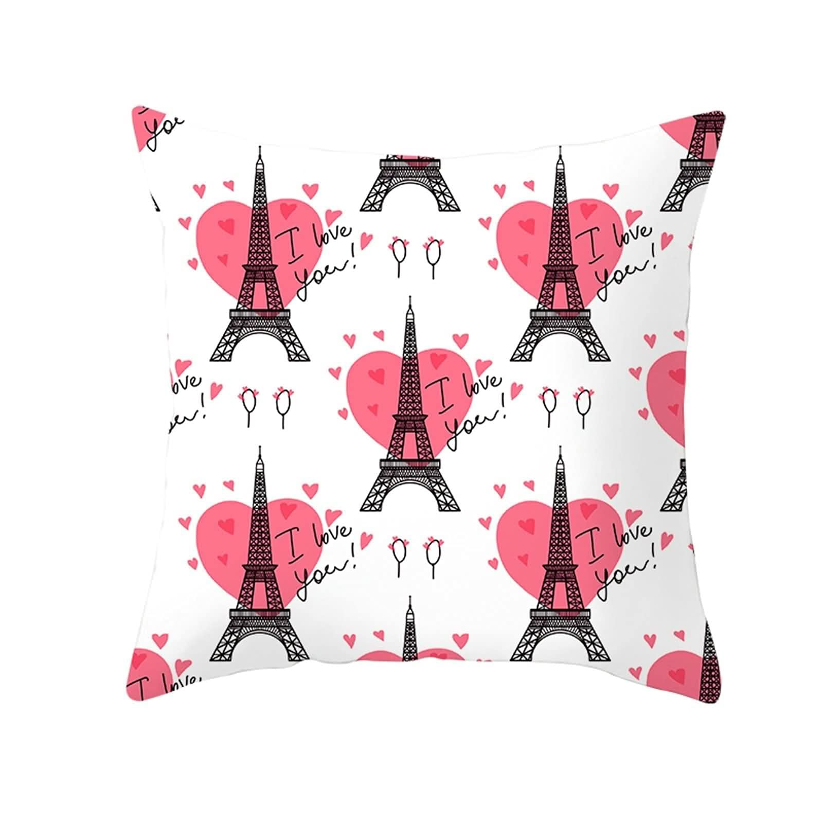 Valentine's Day Pet-Friendly Sofa Covers for 3-Cushion Couches - 20x20 Inch Polyester Pillow Covers in Pink & Black | Protects Furniture from Pet Hair & Scratches, Perfect for Living Room Decor & Seasonal Home Styling