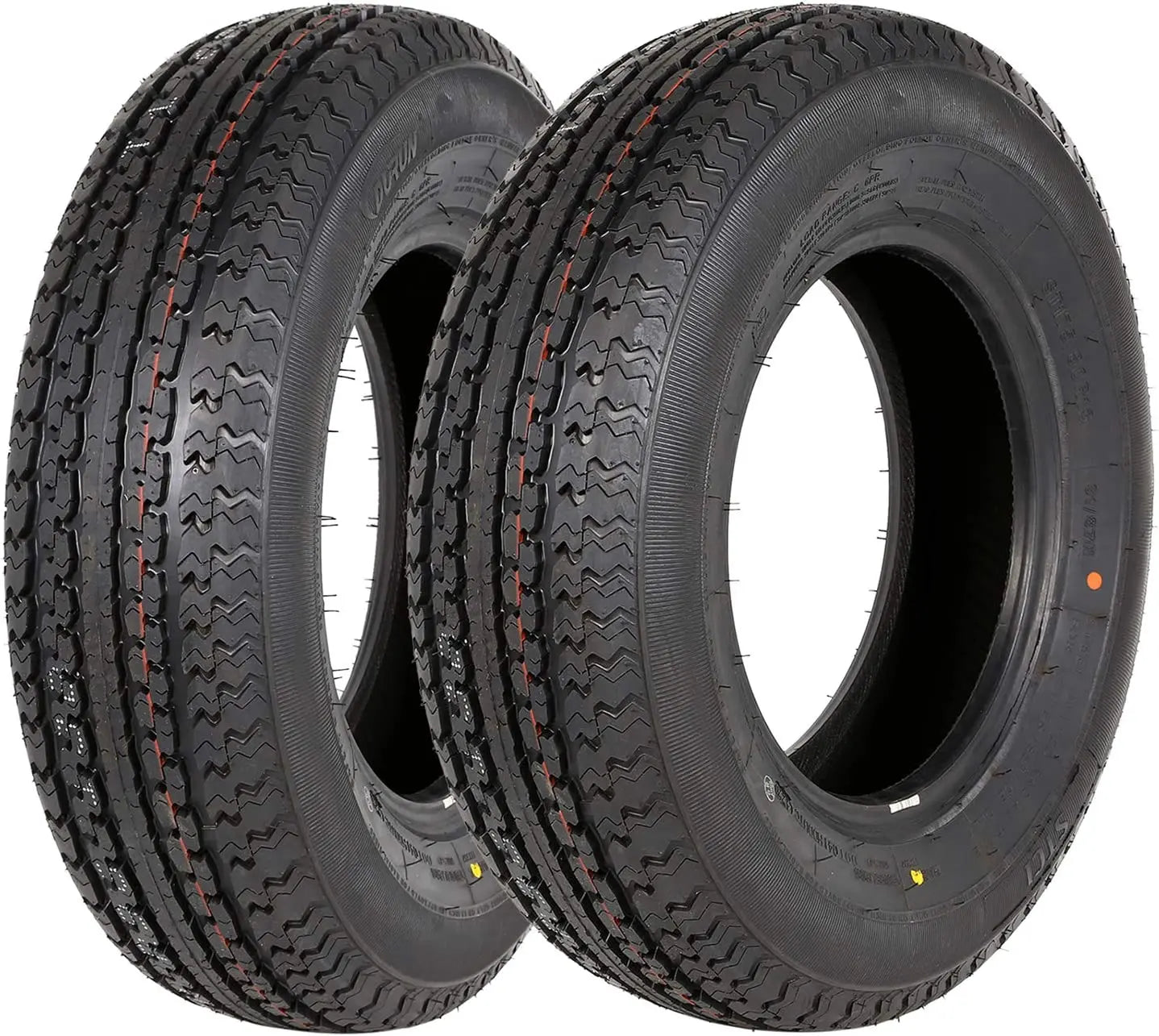 Durun ST175/80R13 Radial Trailer Tires - Set of 2 | 6 Ply Load Range C, 91N Rating | Heavy-Duty Replacement for Boat Trailers, Utility Trailers & Campers