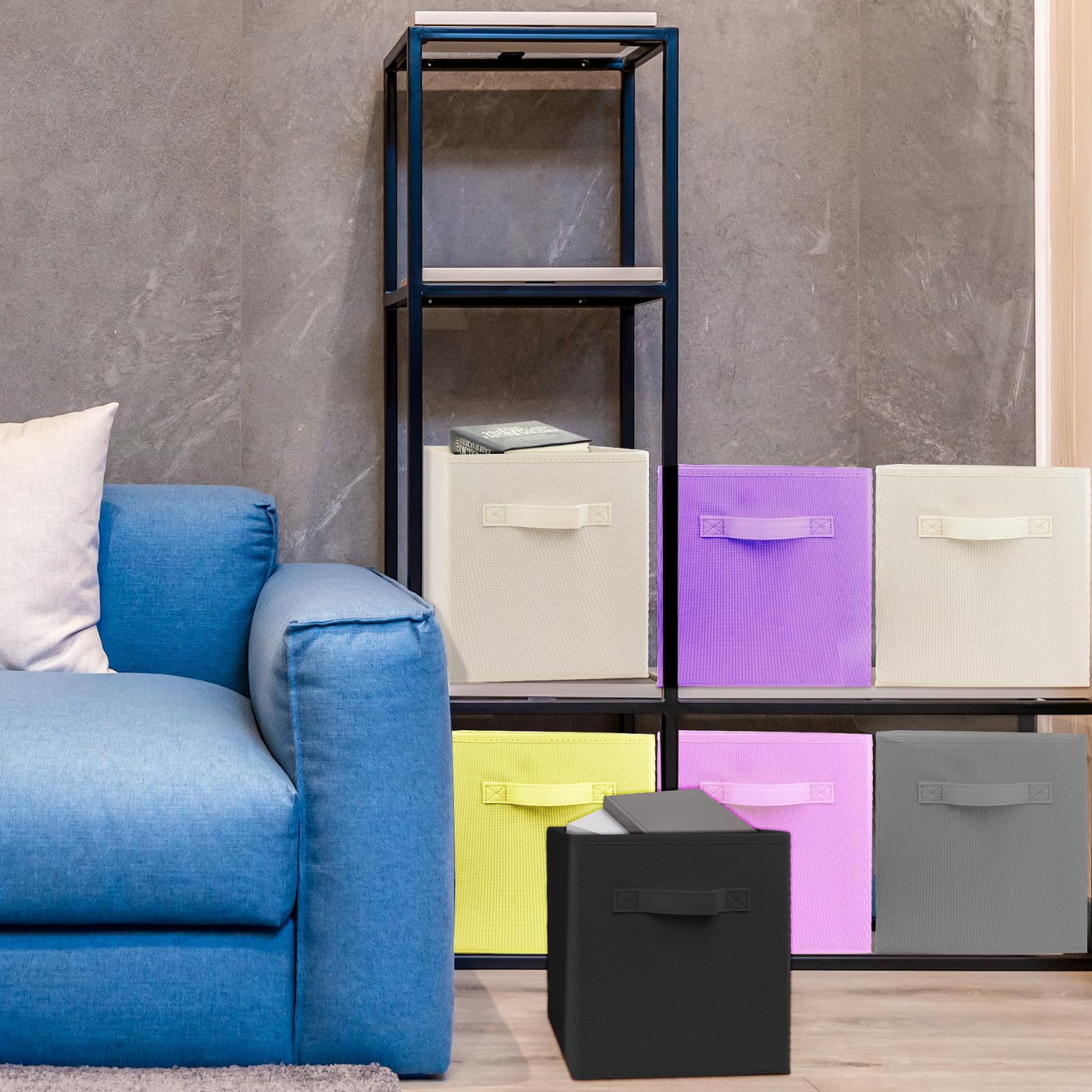 2 Pack 10.5 Inch Collapsible Fabric Storage Cubes - Foldable Organizer Bins for Closet, Shelves, Office & Home Organization - Space Saving Storage Solution (Pink) - Perfect for Bedroom, Kids Room & Dorm Organization