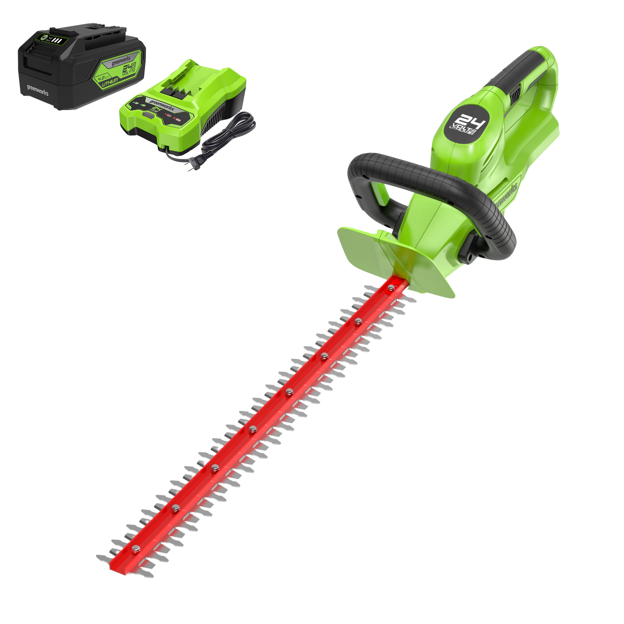 24V 22-Inch Cordless Battery Hedge Trimmer 2800 SPM with 4.0Ah USB Battery & Charger - Perfect for Lawn Care, Garden Trimming, and Landscaping