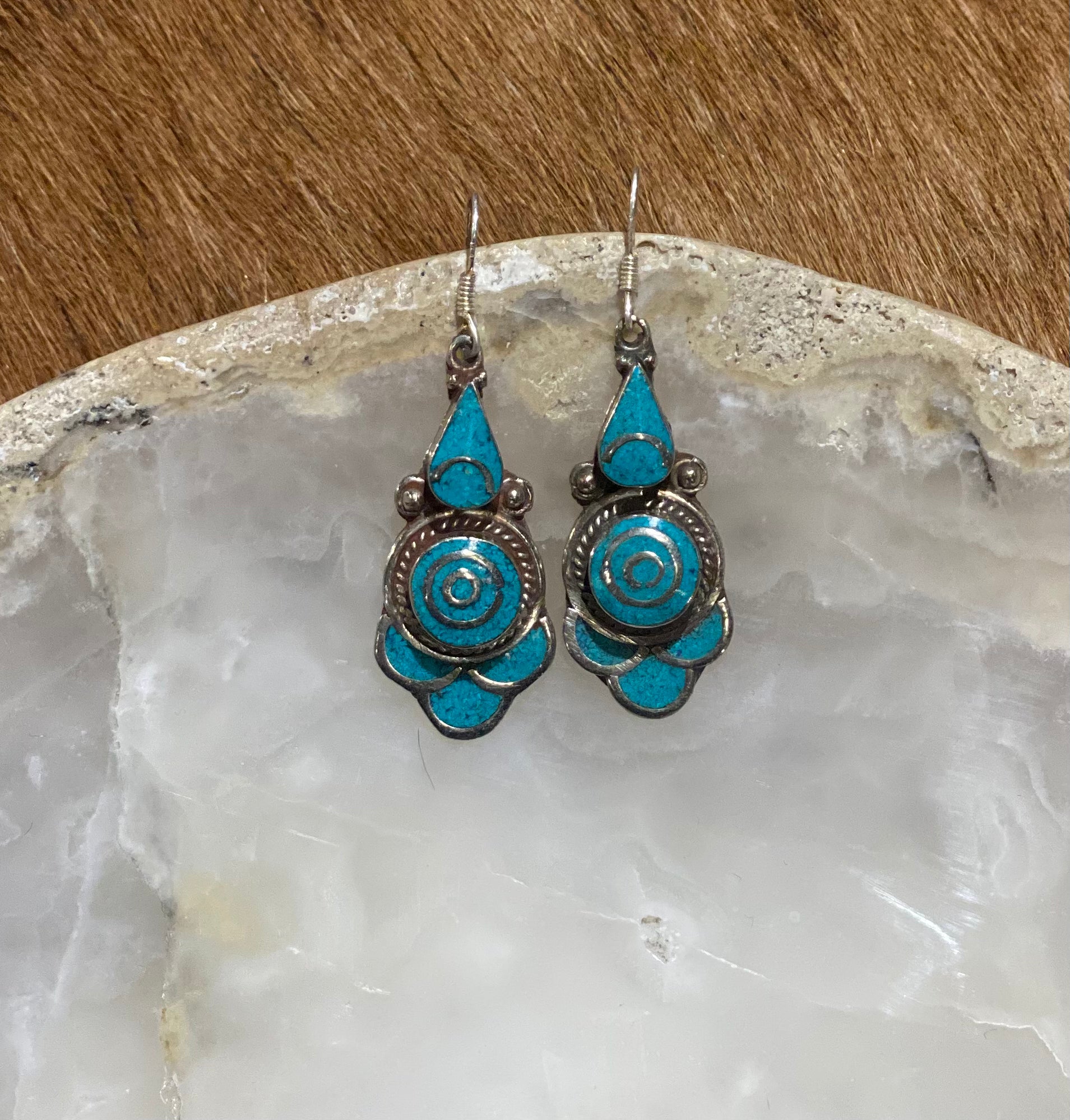 Turquoise Rose Earrings for Women - Handmade Bohemian Dangle Earrings - Perfect for Weddings, Parties & Everyday Wear