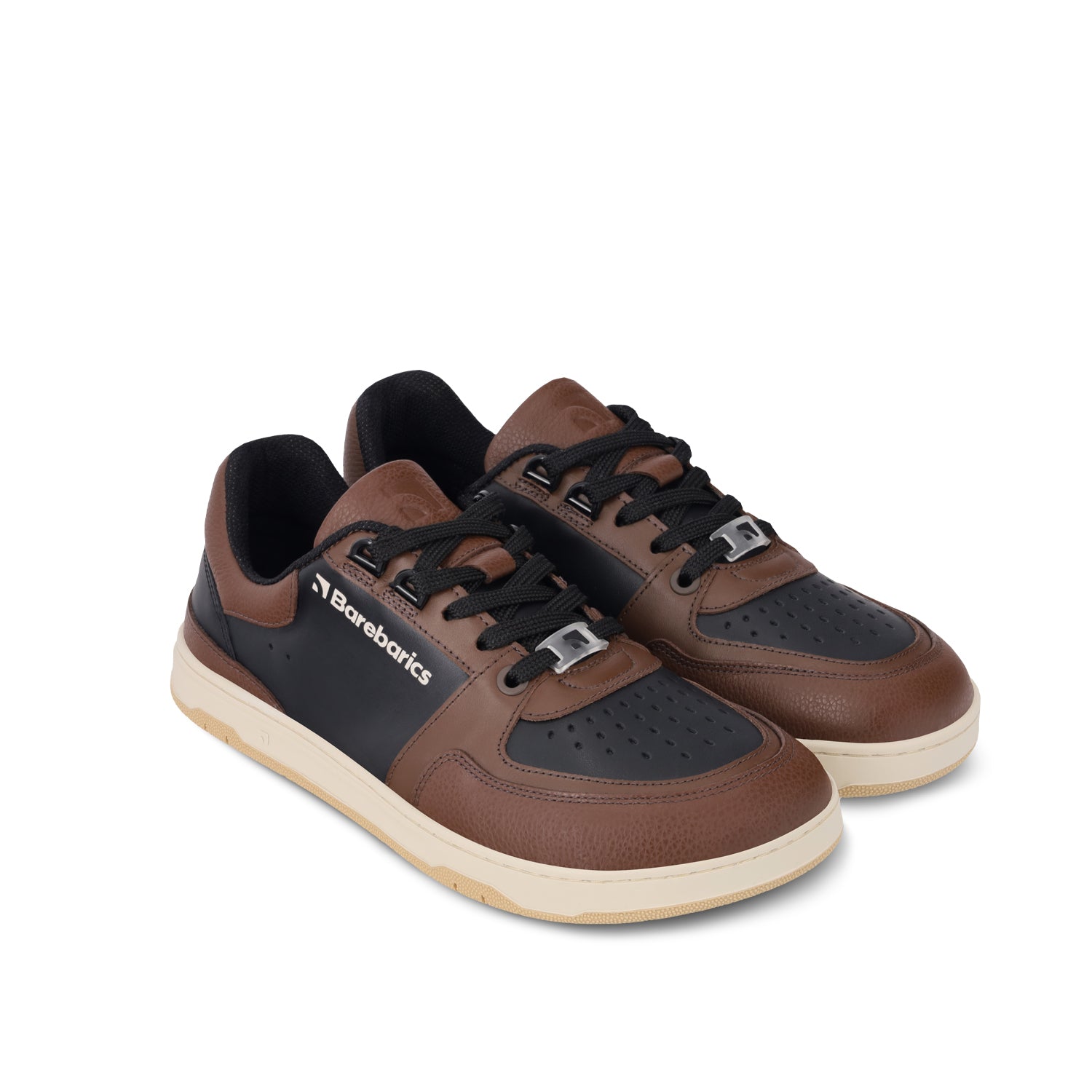 Barefoot Sneakers for Men & Women - Barebarics Wave Black & Dark Brown Minimalist Shoes | Lightweight & Flexible for Running, Walking & Gym Workouts