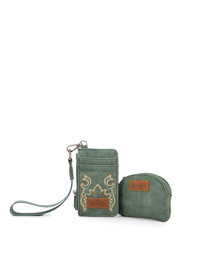 Wrangler Embroidered Western Boot Scroll Tote Bag Set - Perfect for Cowgirl Fashion, Rodeo Events & Country Outfits