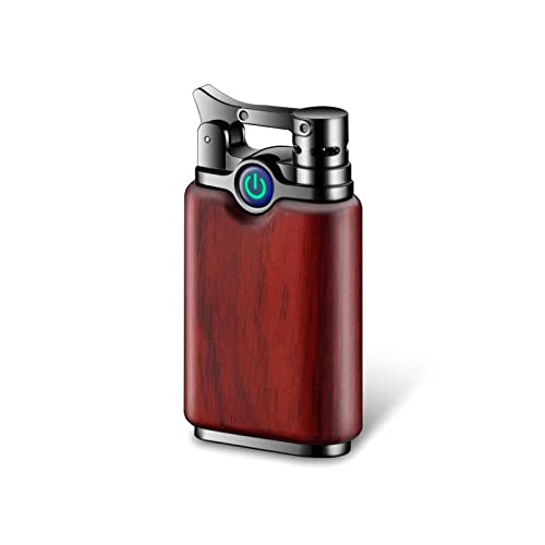 Rechargeable Plasma Lighter Windproof for Cigarettes & Cigars - Red Sandalwood Black