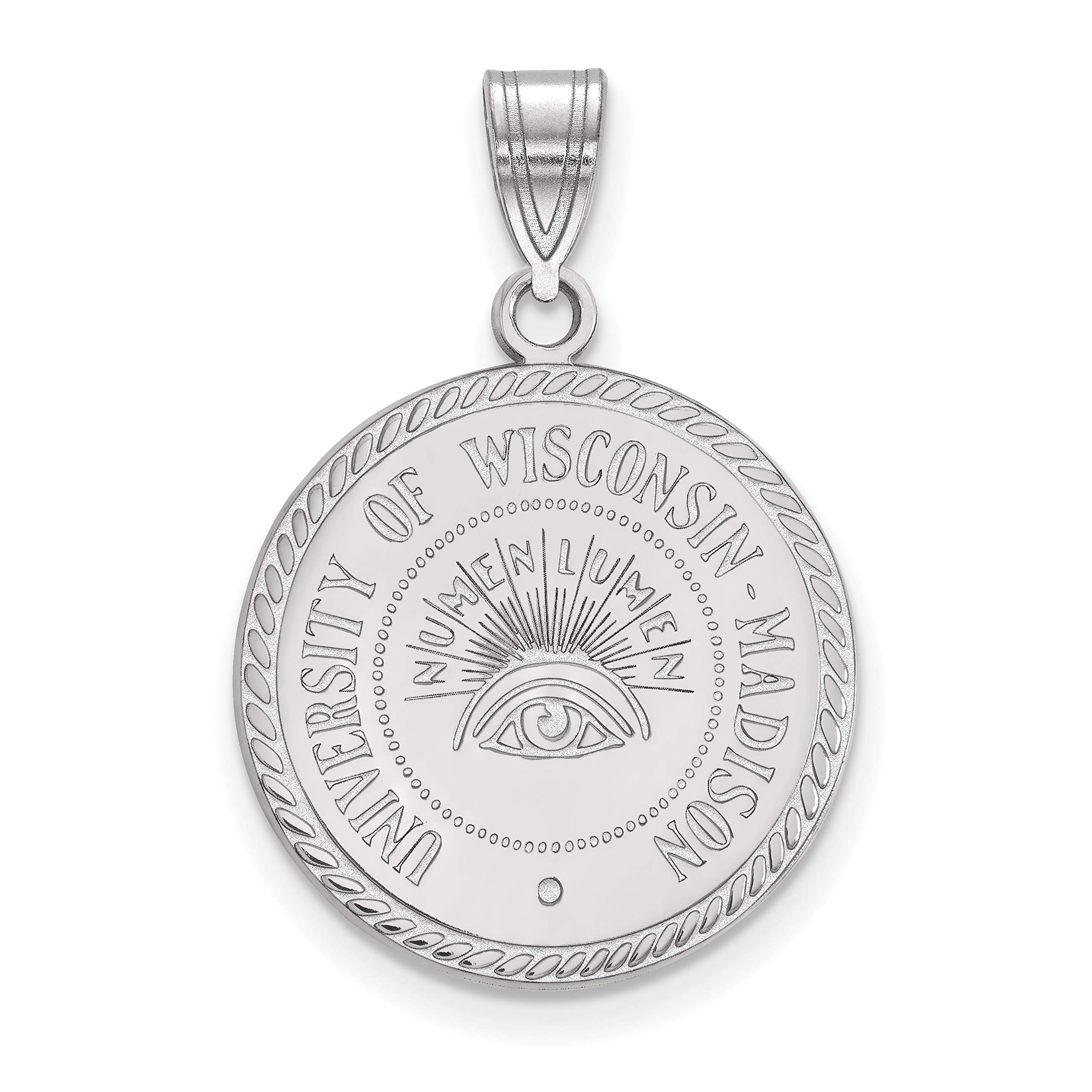 University of Wisconsin Badgers Sterling Silver School Crest Pendant - Perfect for Alumni Gifts, Graduation Jewelry & College Pride Accessories