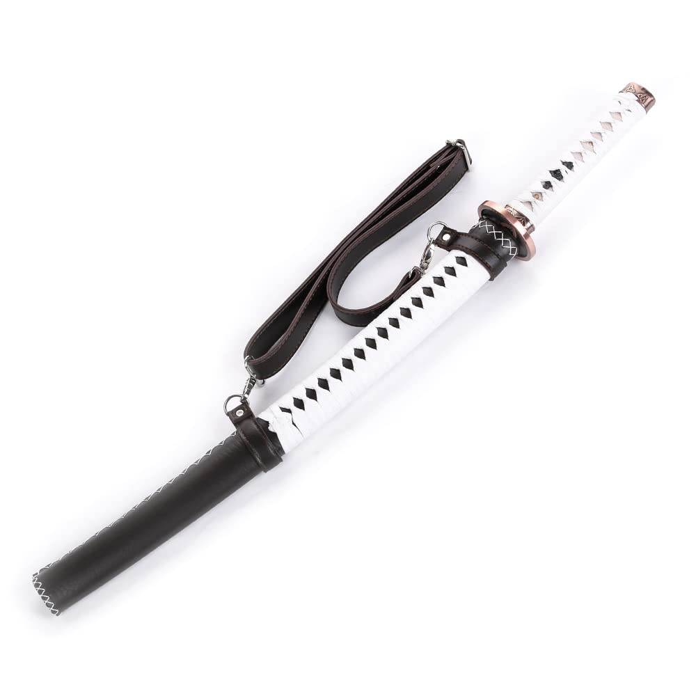 The Walking Dead Michonne's Katana Sword - T10 Clay-Tempered Damascus Steel Blade - Authentic Replica for Cosplay, Collectors & Home Decor - Perfect for Halloween Costumes, Anime Conventions & Zombie Themed Parties