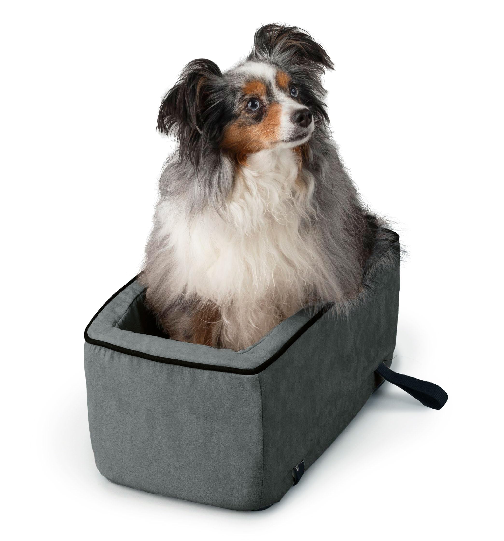 Premium Snoozer Luxury Pet Car Seat for Small Dogs - Soft & Comfortable Anthracite/Black Console Car Seat - Perfect for Travel, Road Trips & Daily Commutes
