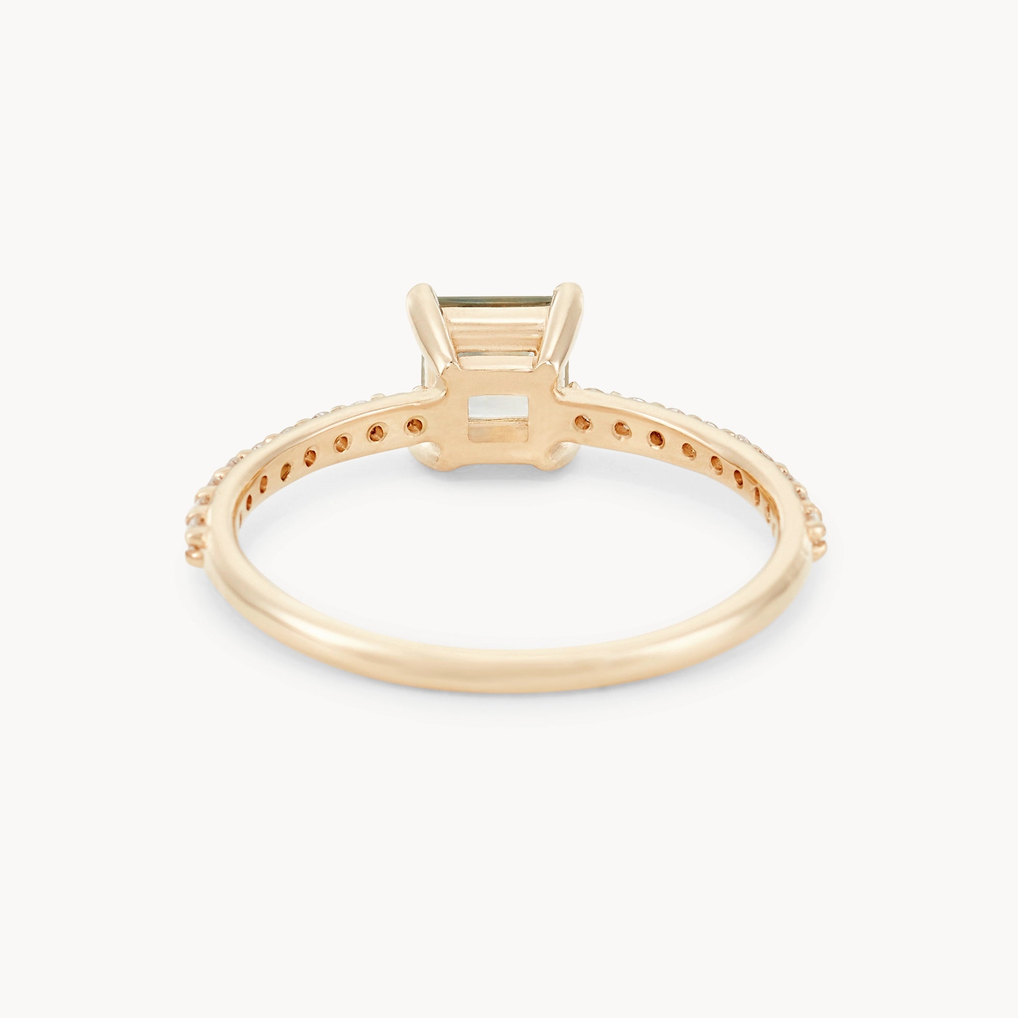 Unique 14K Yellow Gold Asscher Cut Sapphire Ring – Handcrafted Jewelry for Women, Perfect for Weddings, Anniversaries & Special Occasions