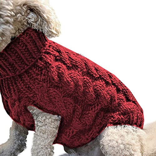 Turtleneck Dog Sweater for Small Dogs - Fashionable, Durable & Warm Winter Pet Clothing - Soft, Breathable & Comfortable Puppy Sweater for Indoor/Outdoor Use