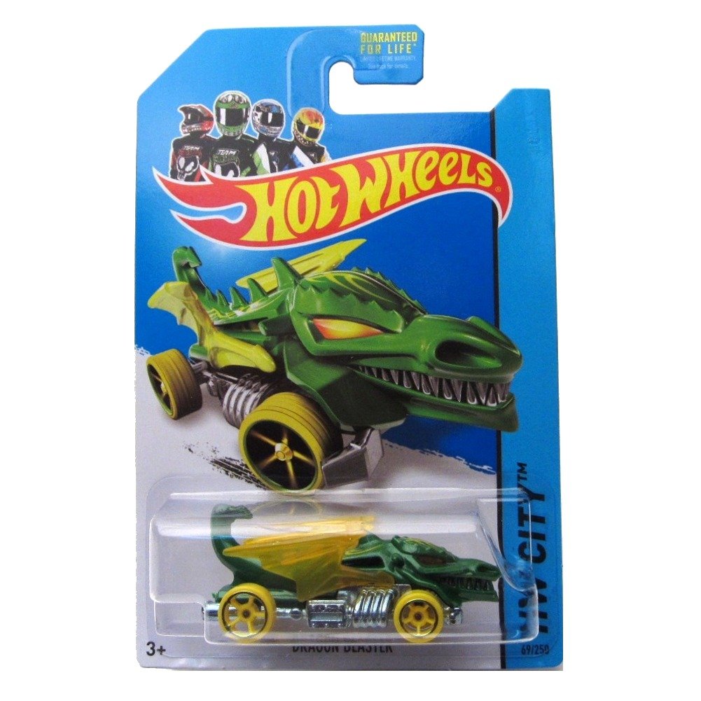 Hot Wheels 2014 HW City Dragon Blaster 69/250 Green Die-Cast Toy Car - Limited Edition Collectible for Kids & Adults - Perfect for Play, Display & Racing Scenes