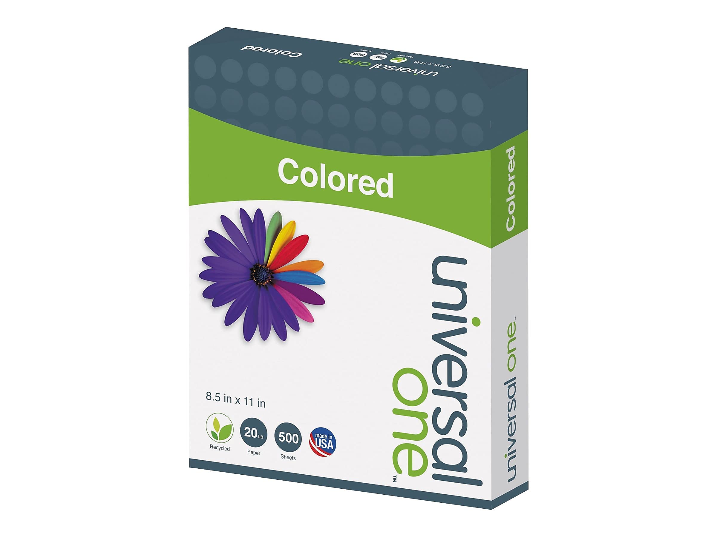 UNV11201 Colorful Printer Paper - 8.5 x 11 Inch, 24lb, 500 Sheets for Office, School & Craft Projects | Vibrant Colored Paper for Flyers, Invitations, Presentations & Scrapbooking