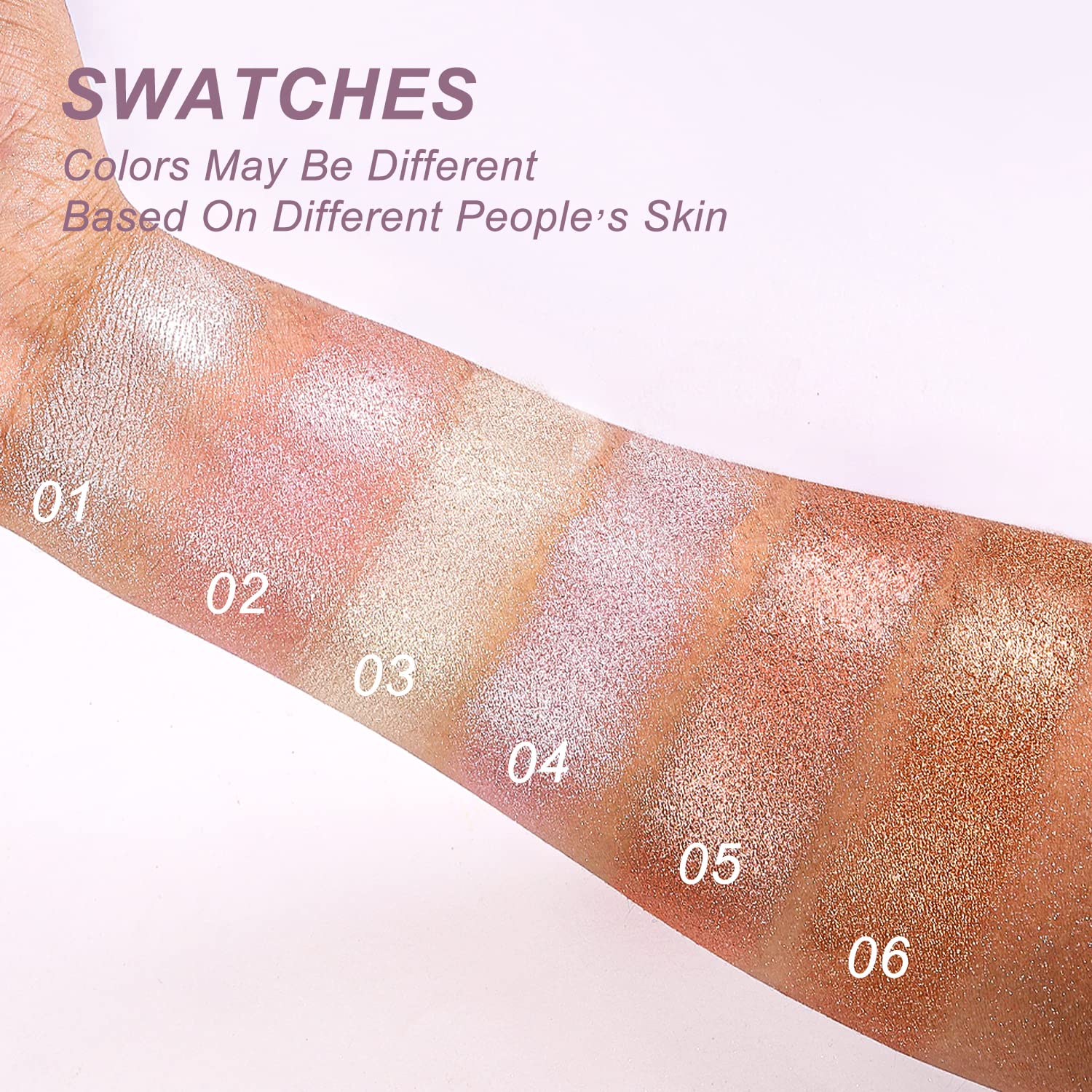 YOUNG VISION Baked Highlighter Powder Palette - Sheer Pearl Shimmer Face Highlighter & Blush Makeup Kit, Highly Pigmented Rose/Pink Shade, 0.19 Oz (Pack of 1) | Perfect for Contouring, Everyday Glow & Special Occasion Makeup