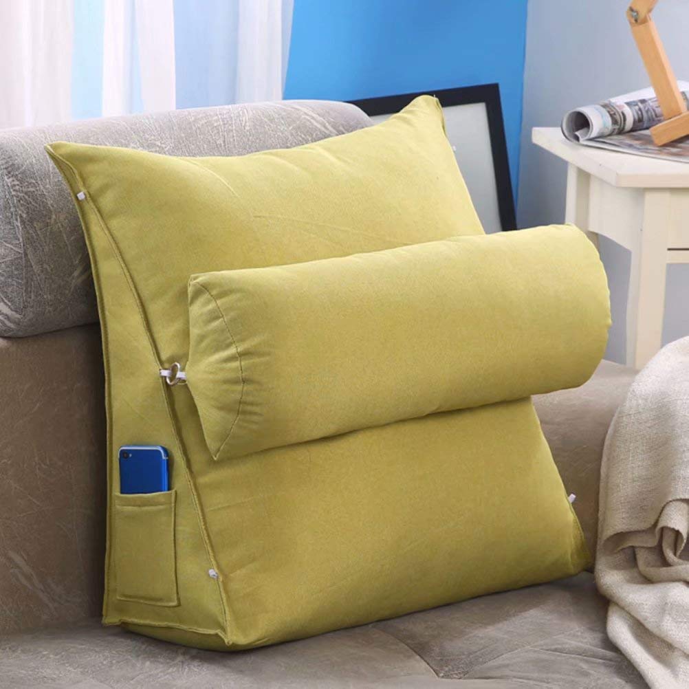 Adjustable Wedge Backrest Cushion for Bed, Sofa & Bay Window - Lumbar Support Pillow with Removable Washable Cover - Perfect for Reading, Relaxing & Back Pain Relief