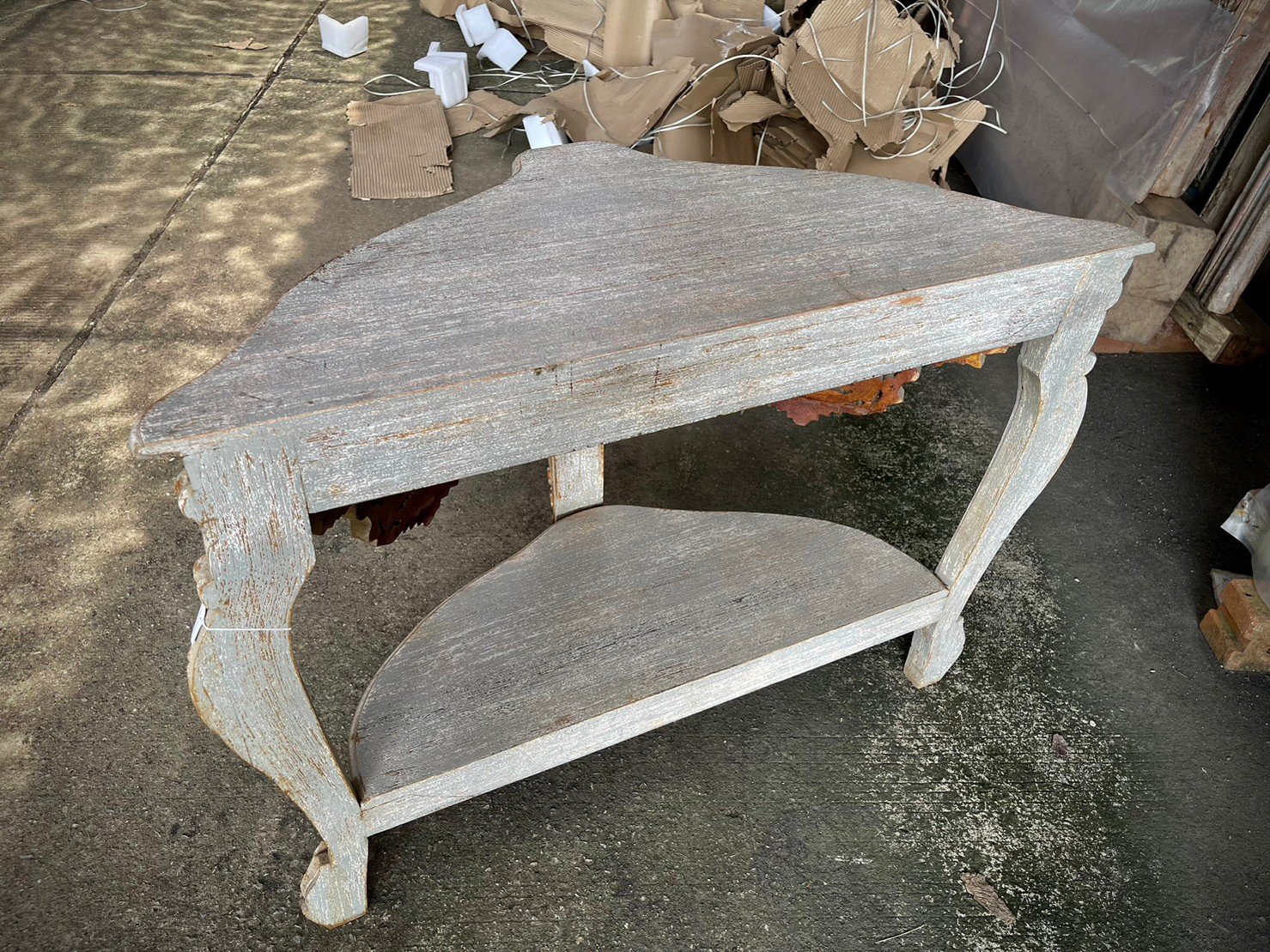 Exquisite French Arched Hand-Carved Indian Solid Wood Console Table - Elegant Entryway & Hallway Decor for Home & Office