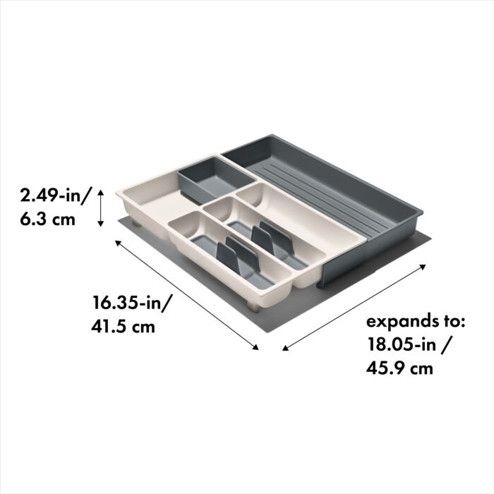 Expandable Kitchen Utensil Drawer Organizer - Adjustable Drawer Divider for Spoons, Forks & Knives - Perfect for Kitchen, Office & Dorm Organization