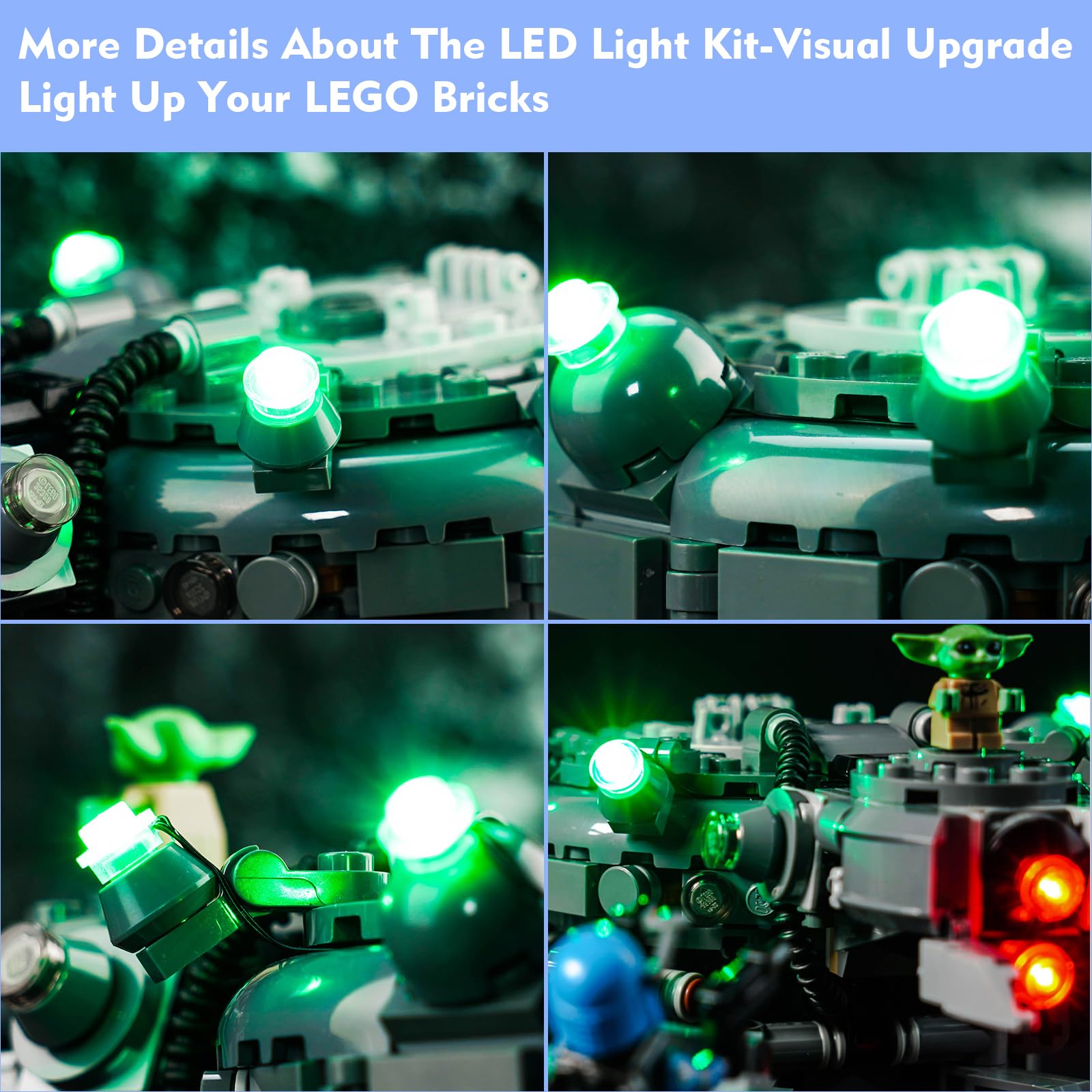 LED Light Kit for Lego Spider Tank 75361 - DIY Lighting Set Accessories Compatible with Lego 75361 Building Toys - Enhance Your Model Display for Home Decoration & Collector Showcase (Lights Only, No Models Included)