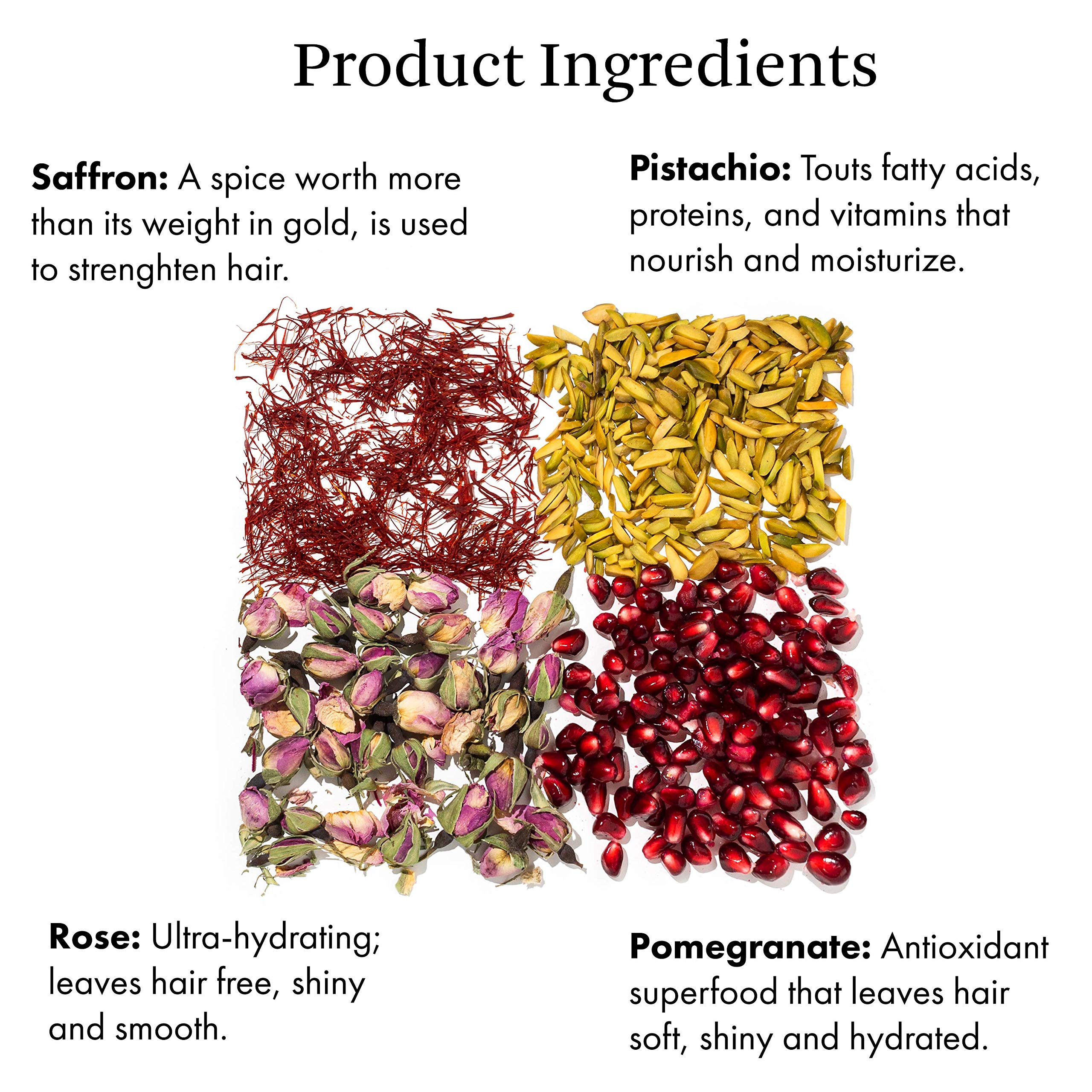 Joon Saffron Rose & Pomegranate Pistachio Oil Hair Conditioner - 33.8 Fl Oz for Dry, Damaged Hair - Hydrating & Nourishing Treatment for Shine & Softness - Perfect for Daily Use & Salon-Quality Results