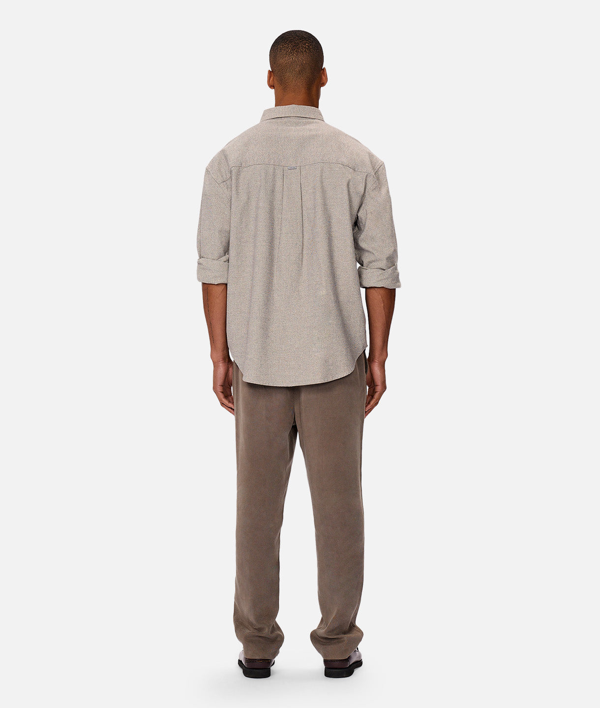 Abington Long Sleeve Shirt - Classic Salt & Pepper Color - Perfect for Office Wear & Casual Outfits
