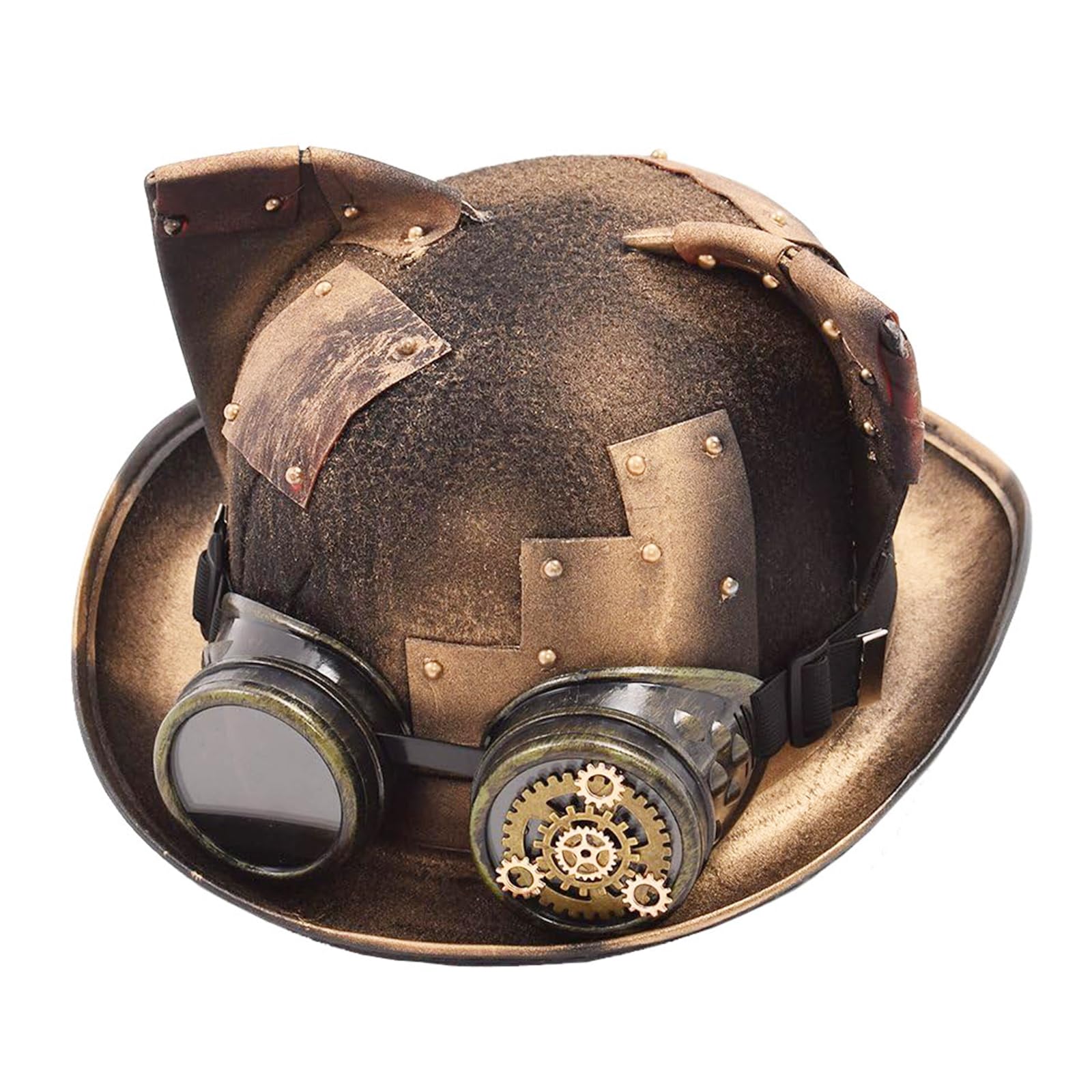 GRACEART Steampunk Top Hat with Goggles - Victorian Style Unisex Costume Accessory for Women & Men | Perfect for Cosplay, Halloween, and Themed Parties