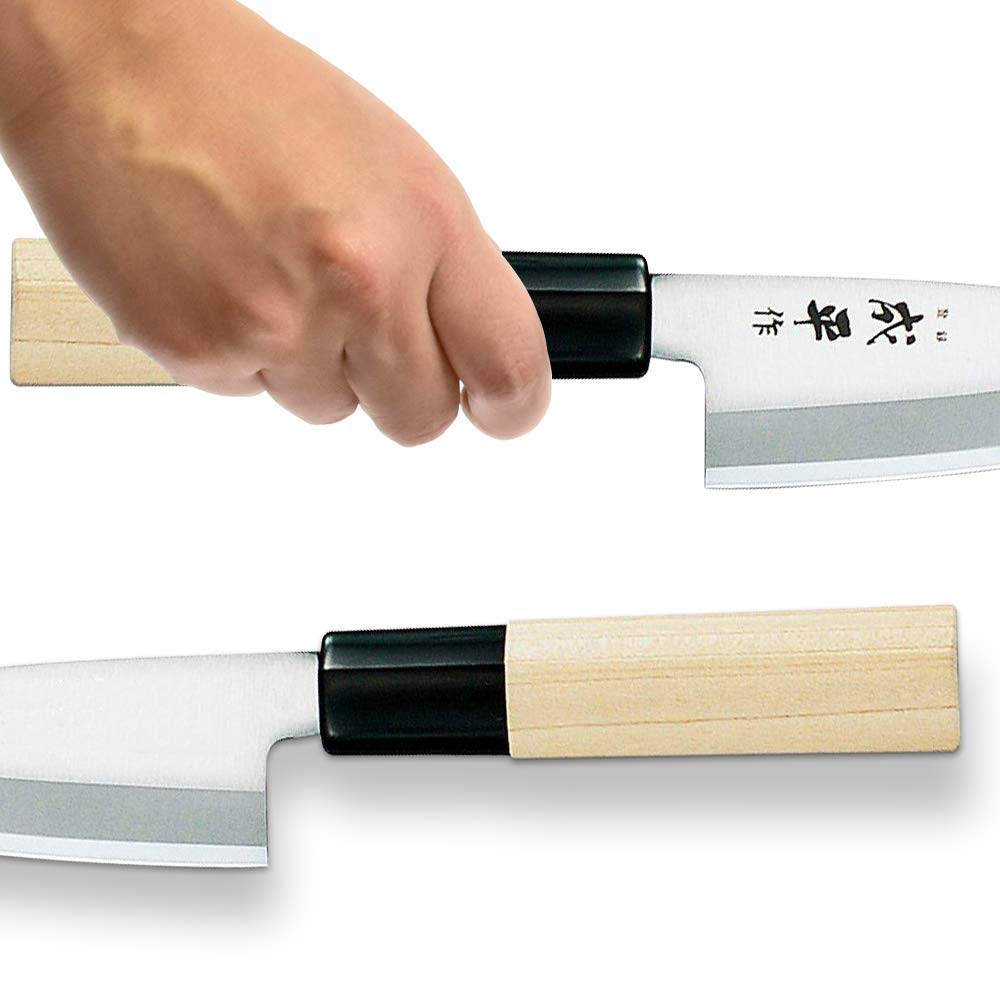 Premium FUJI CUTLERY Narihira #9000 Deba Knife - 18cm Single-Edge Japanese Kitchen Knife (FC-73) - Ideal for Sushi, Fish Filleting & Precision Cutting