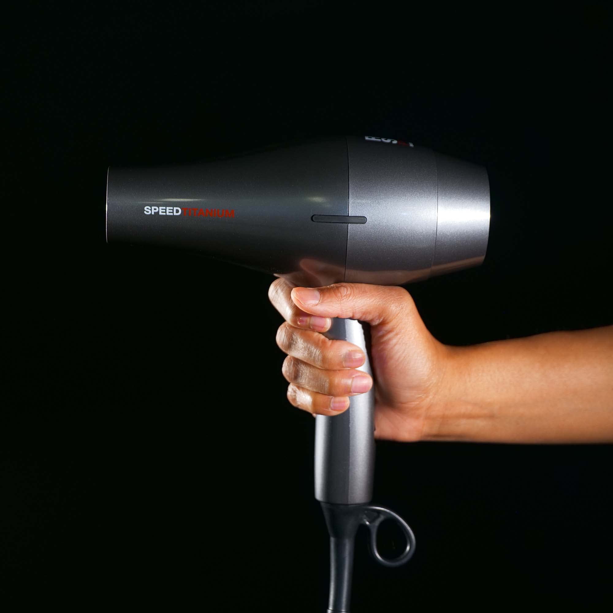 RUSK PRO Speed Titanium Hair Dryer - Ionic Technology for Frizz-Free Hair | 6 Heat & Speed Settings with AC Motor | Includes Diffuser & Concentrator for Salon-Quality Styling | Perfect for Home Use, Travel & Professional Salons