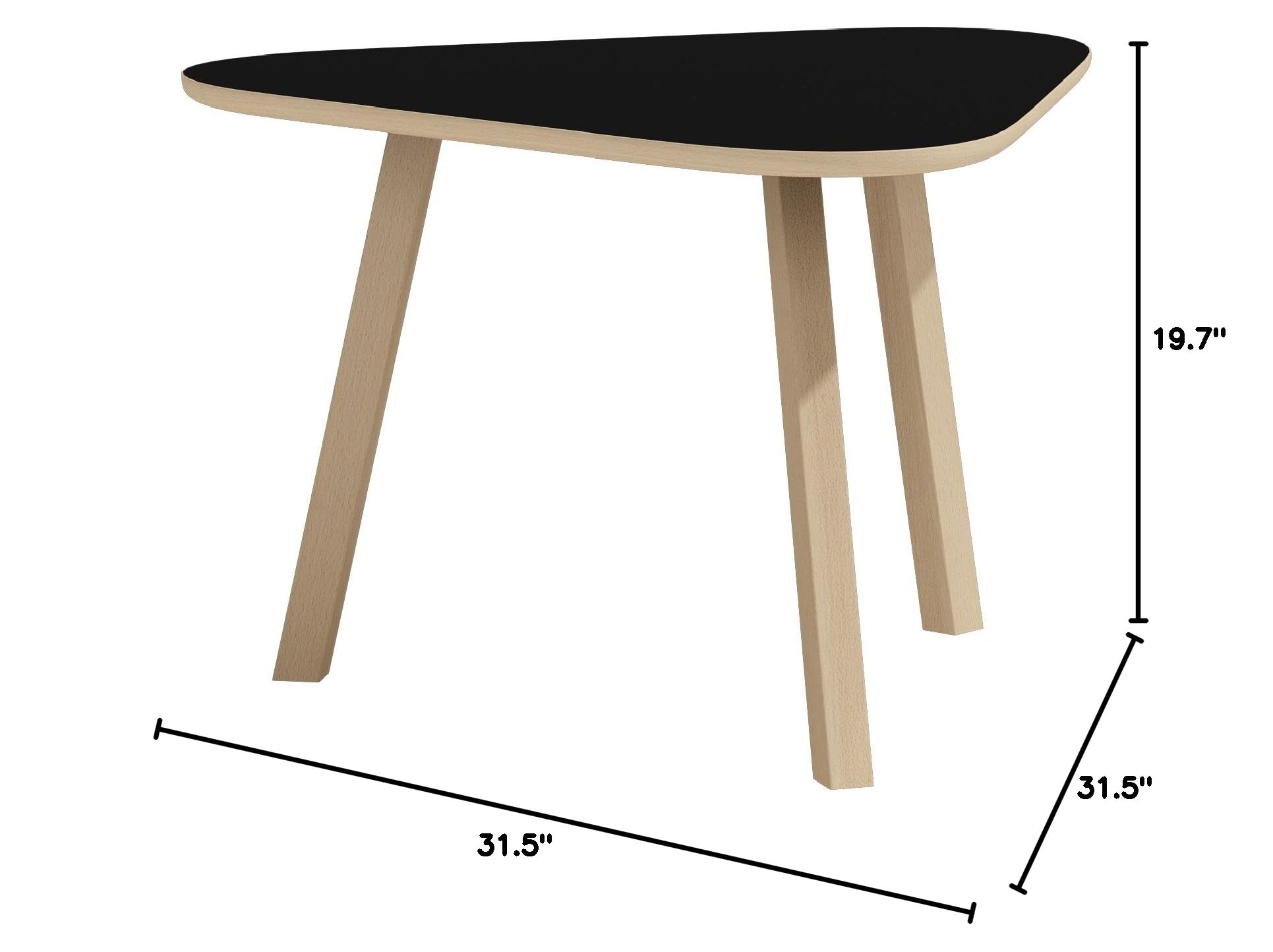 Modern Oslo C1-50 Coffee Table in Black - Stylish Living Room Furniture for Small Spaces, Perfect for Apartments and Home Decor