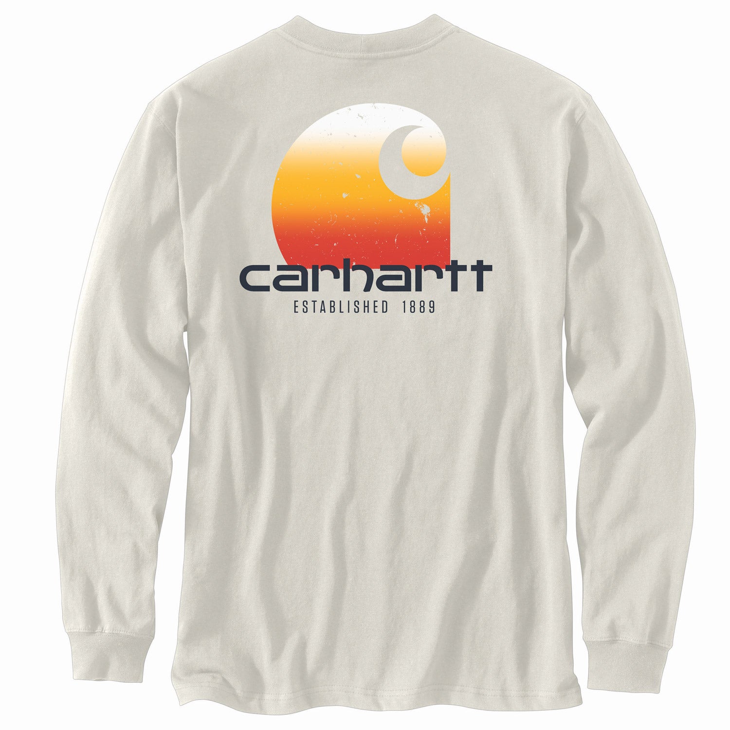 Carhartt Men's Relaxed Fit Heavyweight Pocket Graphic Long Sleeve T-Shirt - Durable Workwear for Construction, Outdoor & Casual Wear