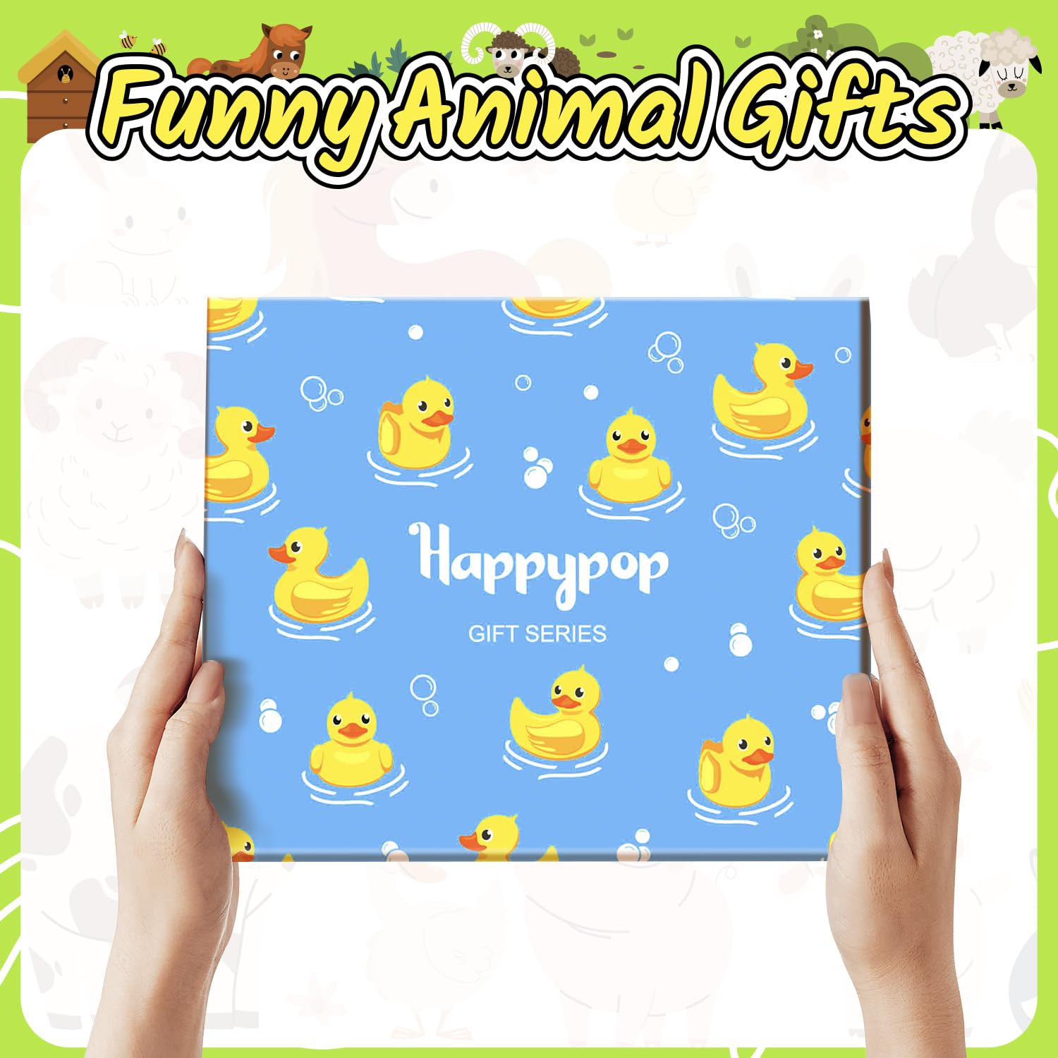HappyPop Funny Duck & Cat Cow Socks for Women - Cute Bunny Novelty Socks - Perfect Gift for Her - Great for Christmas, Birthdays & Casual Wear