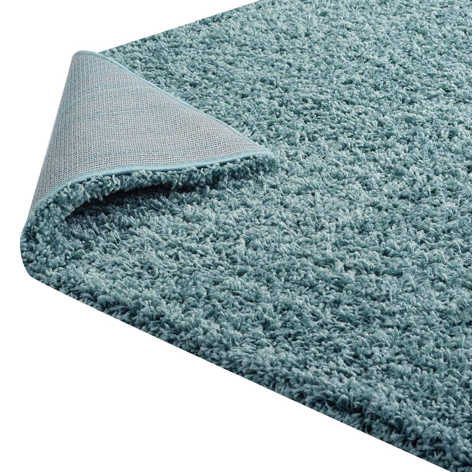 Modern Contemporary Urban Design Blue Area Rug - Non-Slip Living Room Carpet Runner for Lounge & Bedroom - Soft Fabric Floor Mat for Home Decor
