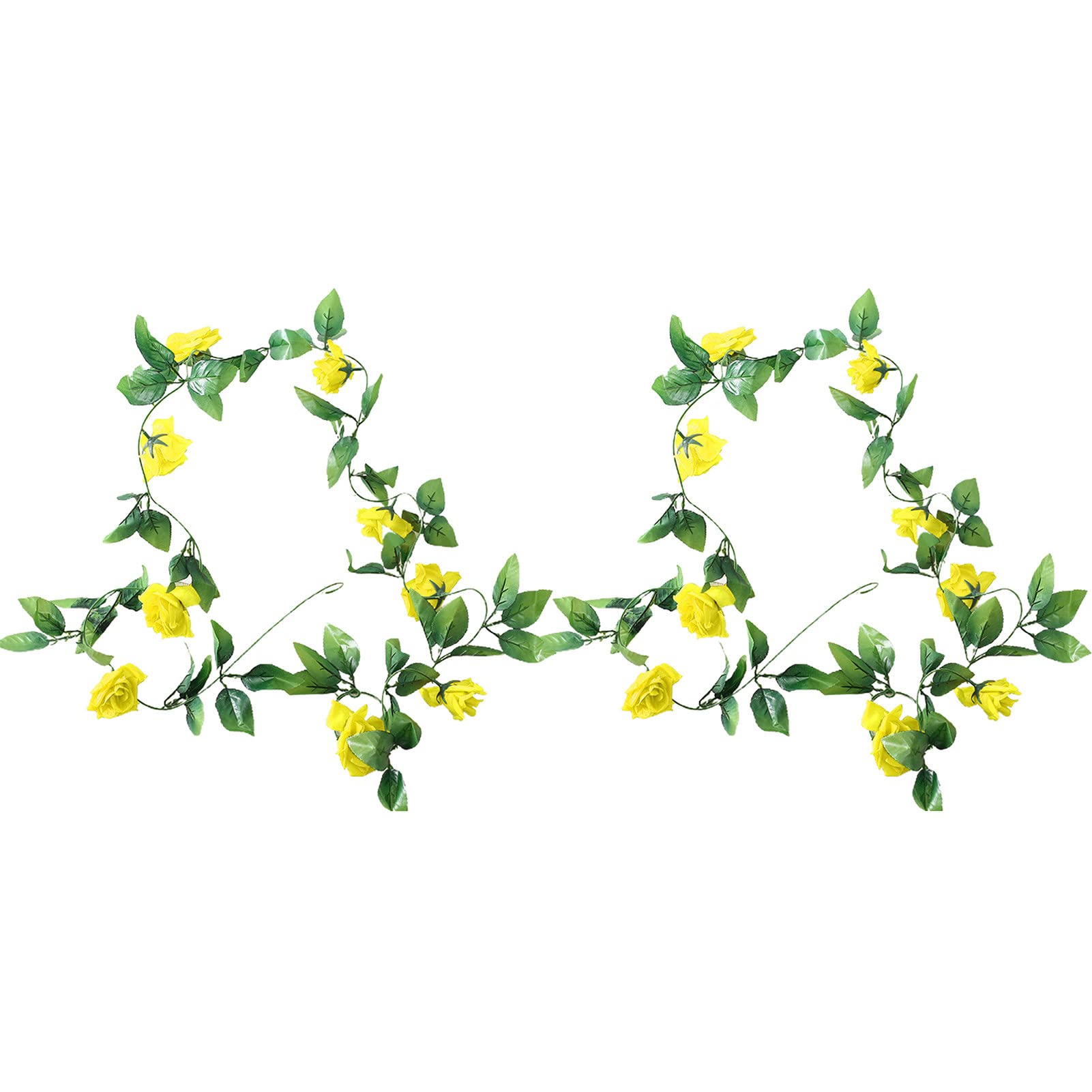 2Pcs Realistic Artificial Rose Vine - Fake Rattan Flower for Wedding Decor, Home Decoration, Party & Event Centerpieces - Plastic Decorative Hanging Flowers for Indoor/Outdoor Use