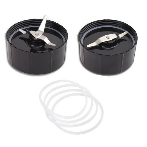 4-Piece Gasket Replacement Set for Magic Bullet Blender Juicer 250W MB1001 - Compatible with Cross Blade & Flat Blade - Perfect for Smoothies, Juicing & Food Prep