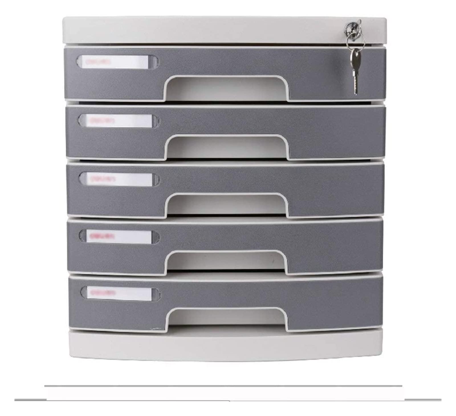 5-Drawer Mobile File Cabinet with Lock - Assembled Desktop Drawer Organizer for Office, Home & School (328x302x395mm, Color Options) - Perfect for Document Storage, Office Supplies & Stationery Organization