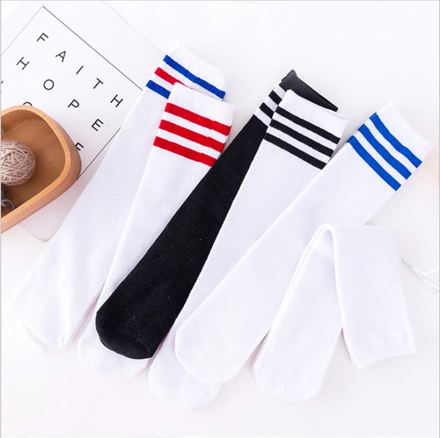 Century Star Kids Knee High Soccer Socks - Cotton Sports Tube Socks for Boys & Girls - Breathable Uniform Socks for Toddlers - Perfect for Soccer Games, School Sports & Daily Wear