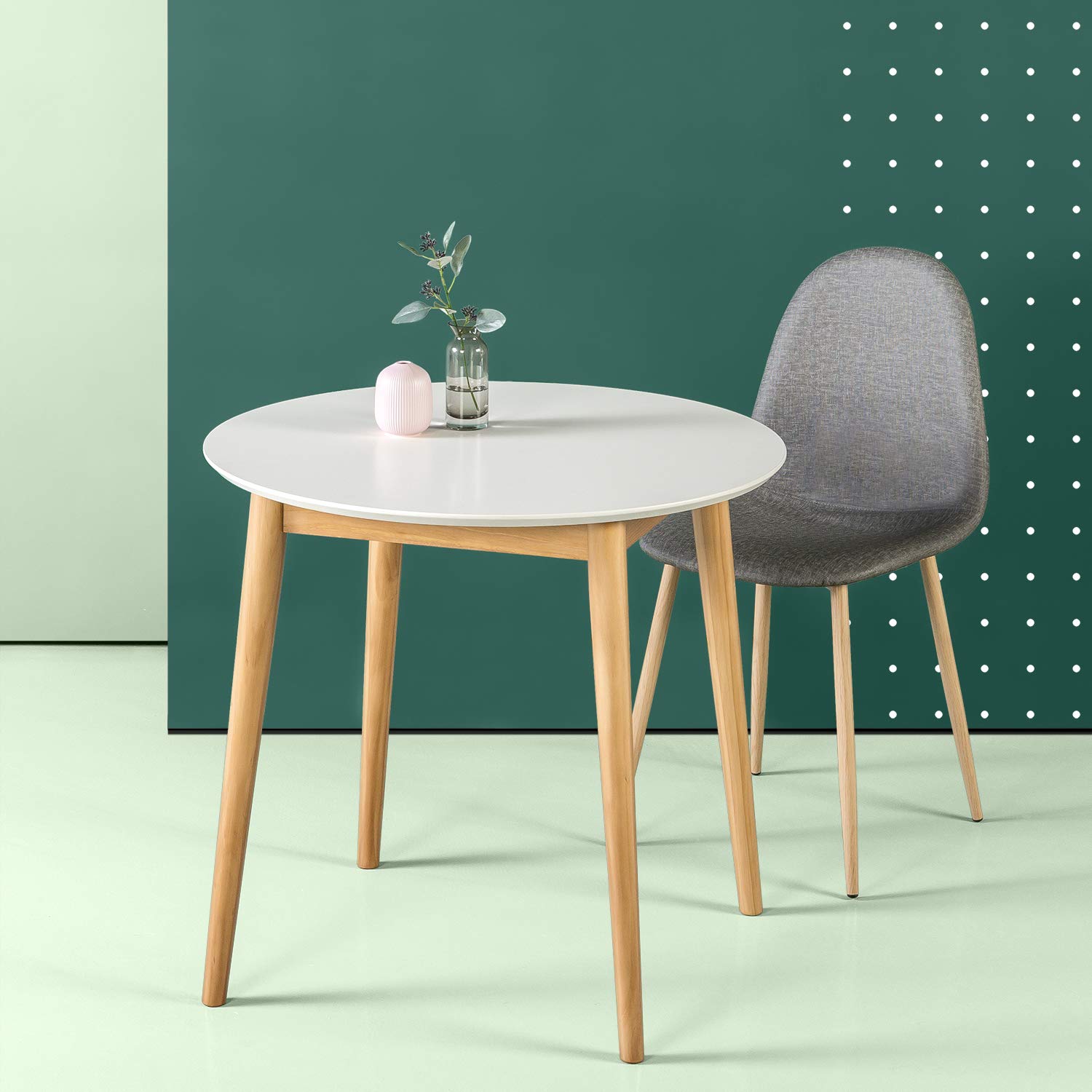 ZINUS Lloyd 32 Inch Solid Wood Dining Table - Modern Kitchen Table for Small Spaces | Easy Assembly | Perfect for Breakfast Nook, Apartment Dining & Kitchen Island Use