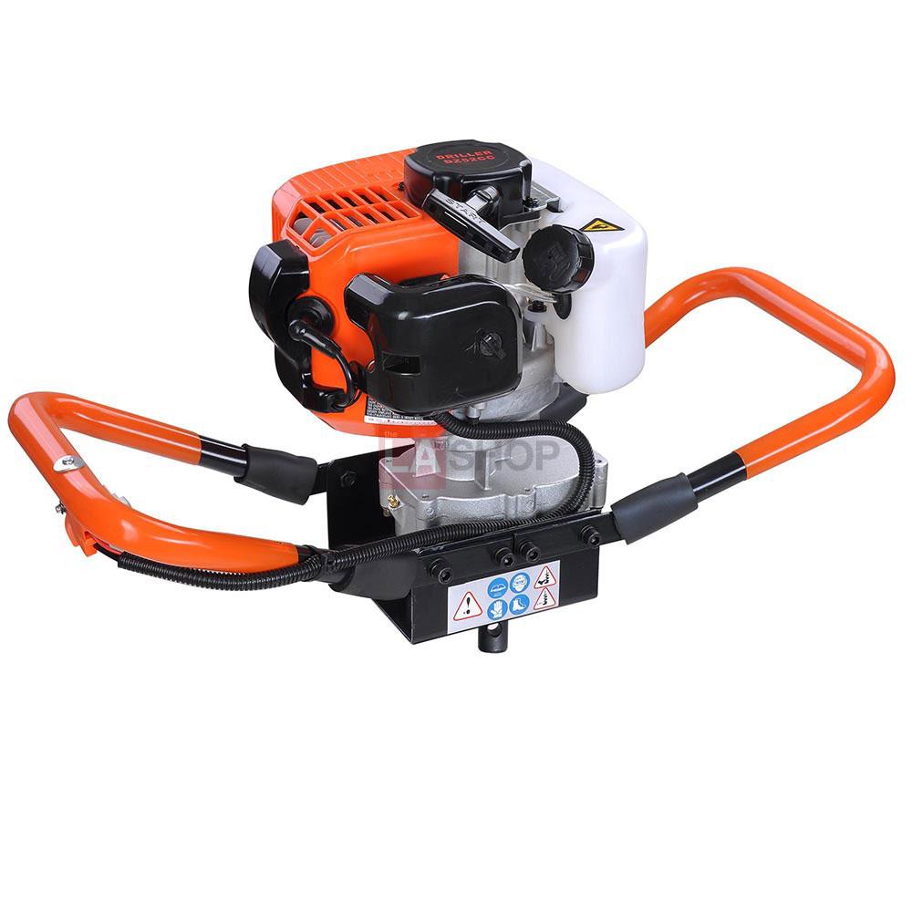 EPA Certified 52cc 2-Stroke Gas Post Hole Digger - 2.2HP Earth Auger Powerhead for Fencing, Gardening & Landscaping Projects