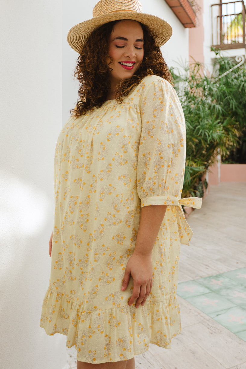 Sunny Yellow Floral Dress for Women - Summer Casual & Beach Wear - Final Sale