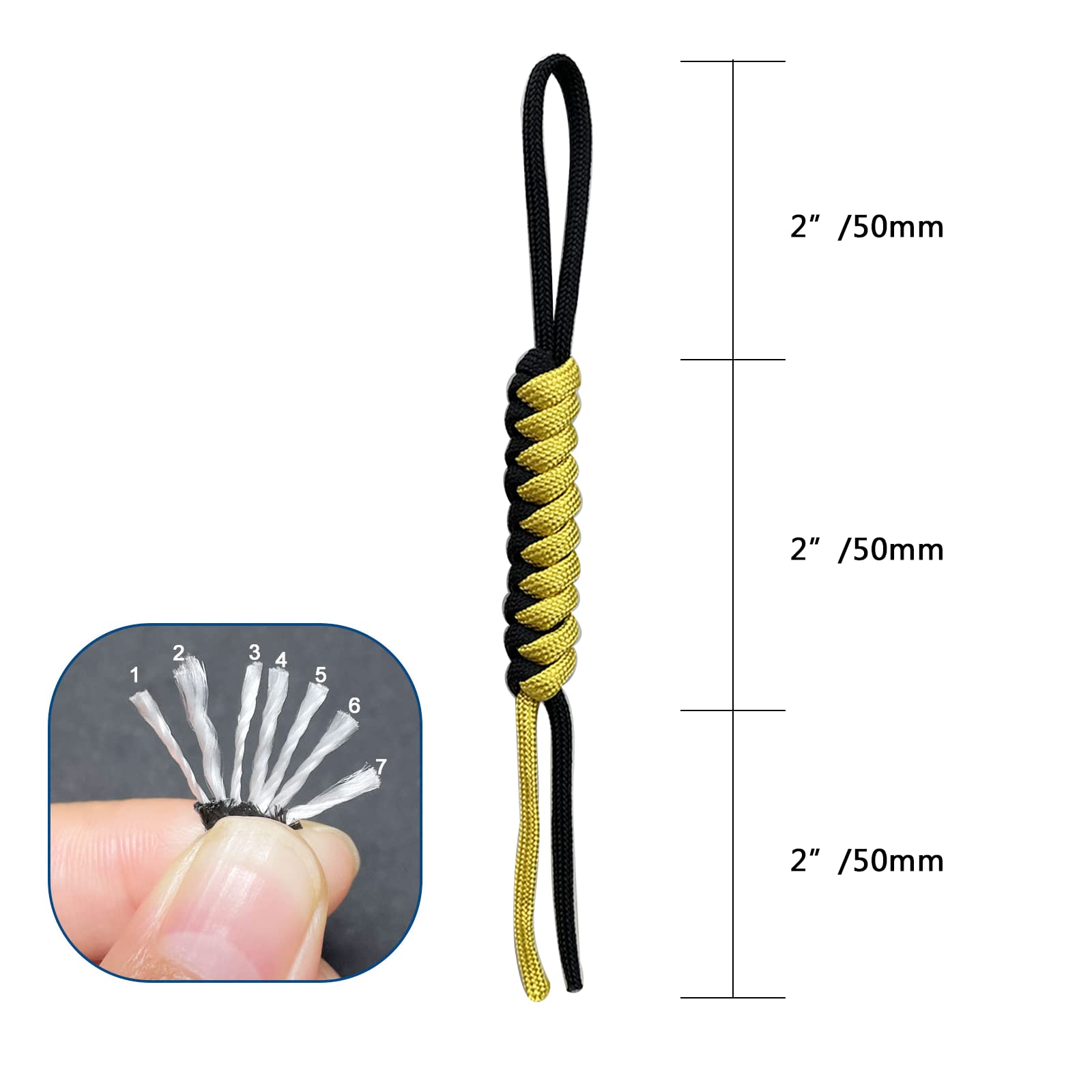 Handcrafted Paracord Lanyards 5 Pack - Keychain for Knives & Backpacks | Outdoor Gear Accessory