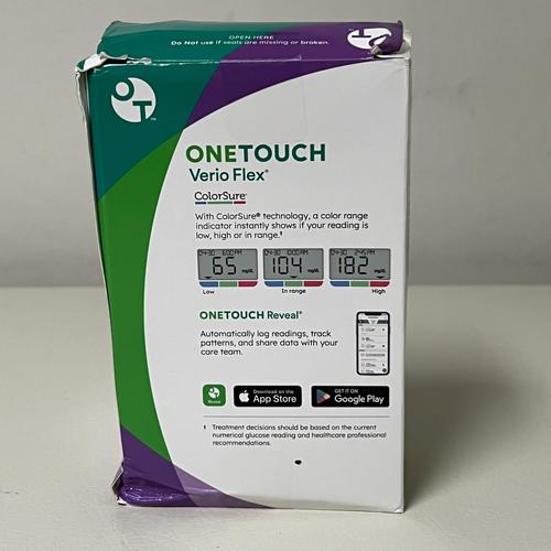 OneTouch Verio Flex Blood Glucose Monitor Kit - Accurate Diabetes Testing System for Home Use | Easy-to-Use Glucose Meter with Strips & Lancets | Perfect for Daily Diabetes Management & Health Tracking