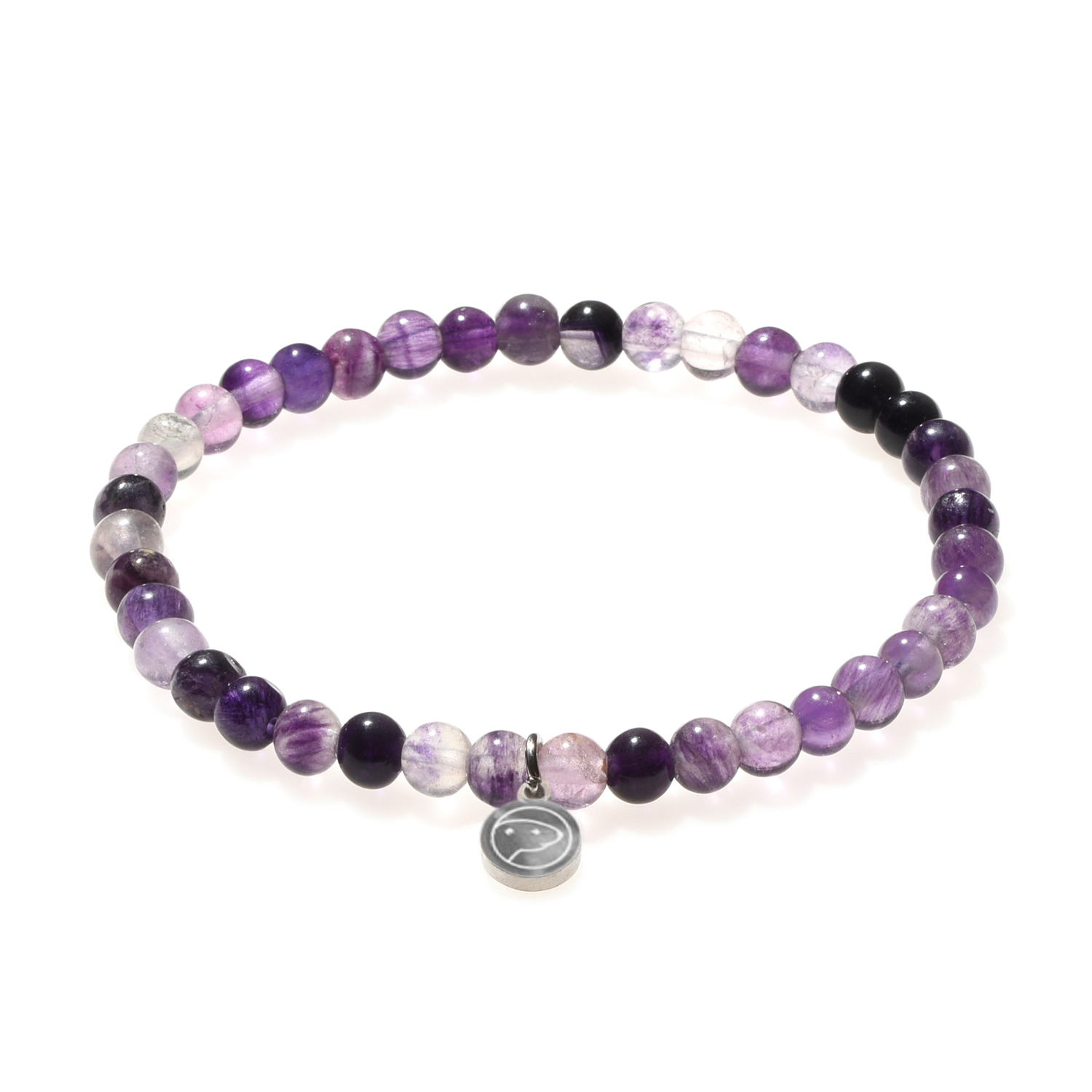 Natural Purple Fluorite Beaded Bracelet for Women - Healing Crystal Energy Jewelry for Stress Relief & Positive Vibes | Perfect for Meditation, Yoga & Spiritual Gifts