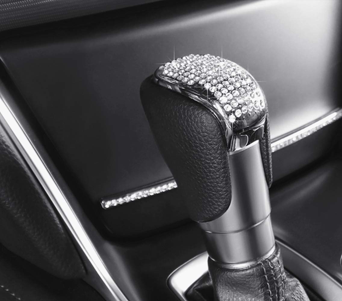 Sparkling Rhinestone Gear Shift Cover for Honda Accord 2018-2023 Models (Sport/EX/EX-L/Touring) - Bling Car Accessories | Enhances Interior Style & Adds Luxury Touch to Your Sedan