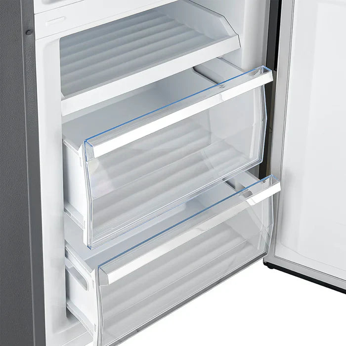 23.4 Inch 10.8 cu.ft Stainless Steel Bottom Freezer Refrigerator - Right Swing Door, Energy Efficient, FFFFD1778 24RS Model | Perfect for Small Kitchens, Apartments & Office Break Rooms