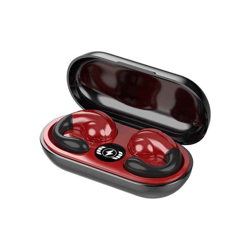 Wireless Open Ear Clip-On Bone Conduction Headphones - Bluetooth Earbuds for Running, Cycling & Workouts - Sweatproof Lightweight Headset for Sports, Gym & Outdoor Activities