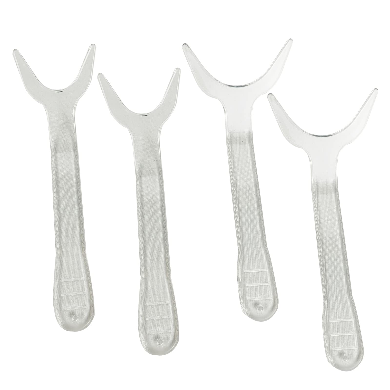 Angzhili 4-Piece Clear Dental Photography Retractors Set - 2 Small & 2 Large Orthodontic Lip Retractors for Teeth Whitening, Cosmetic Dentistry & Dental Photography