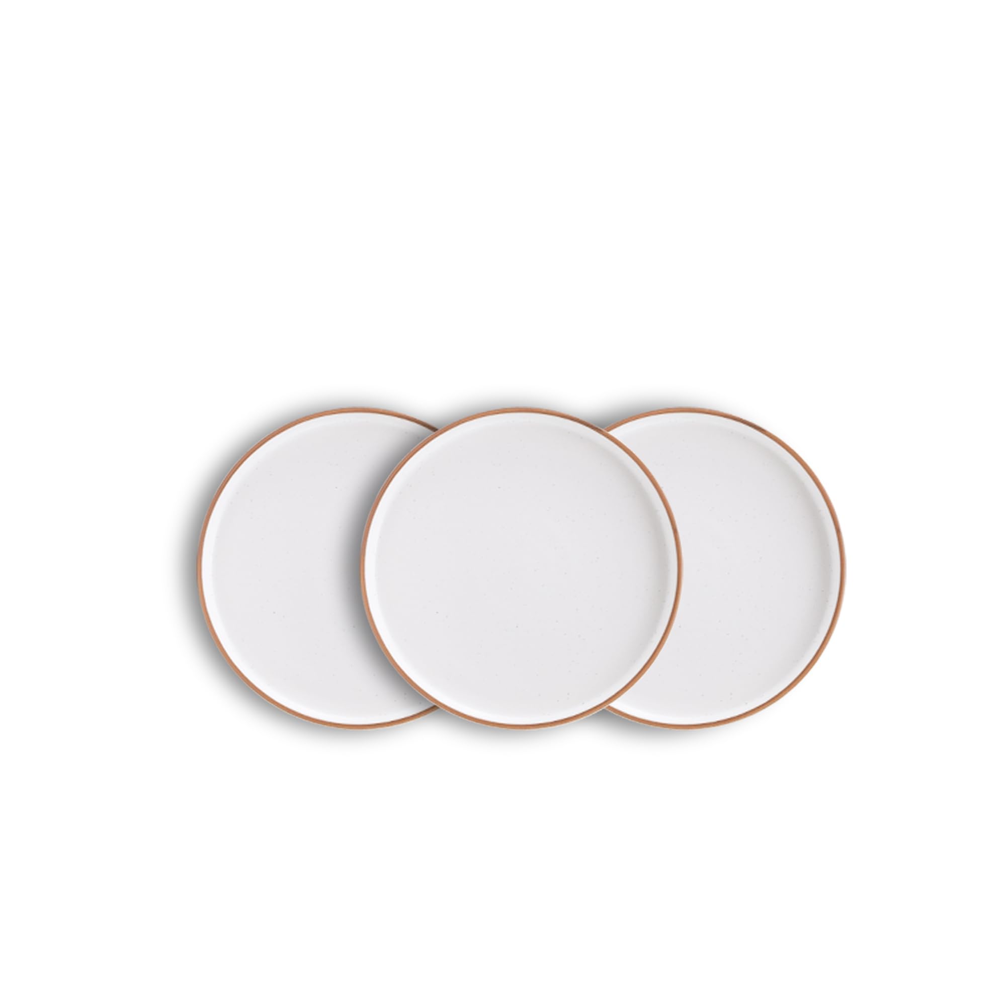Shay 6-Piece White Matte Stoneware Quarter Plates Set - Premium Snack & Dessert Plates for Home, Kitchen, Dining | Japandi Style | Perfect for Appetizers, Small Meals, and Entertaining