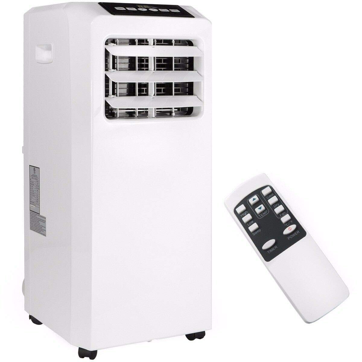 Portable 8000 BTU Air Conditioner with Dehumidifier & Fan - Remote Control, 24H Timer, 120V/60Hz - Perfect for Apartment, Dorm, Office & Small Rooms | Stay Cool in Bedroom, Living Room & Workspace