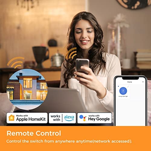 Refoss Smart Dimmer Switch 2 Pack - Single Pole WiFi Light Switch with Neutral Wire Required, Works with Apple HomeKit, Alexa & Google Assistant, FCC/ETL Certified for Home Automation - Perfect for Living Room, Bedroom & Smart Home Lighting Control