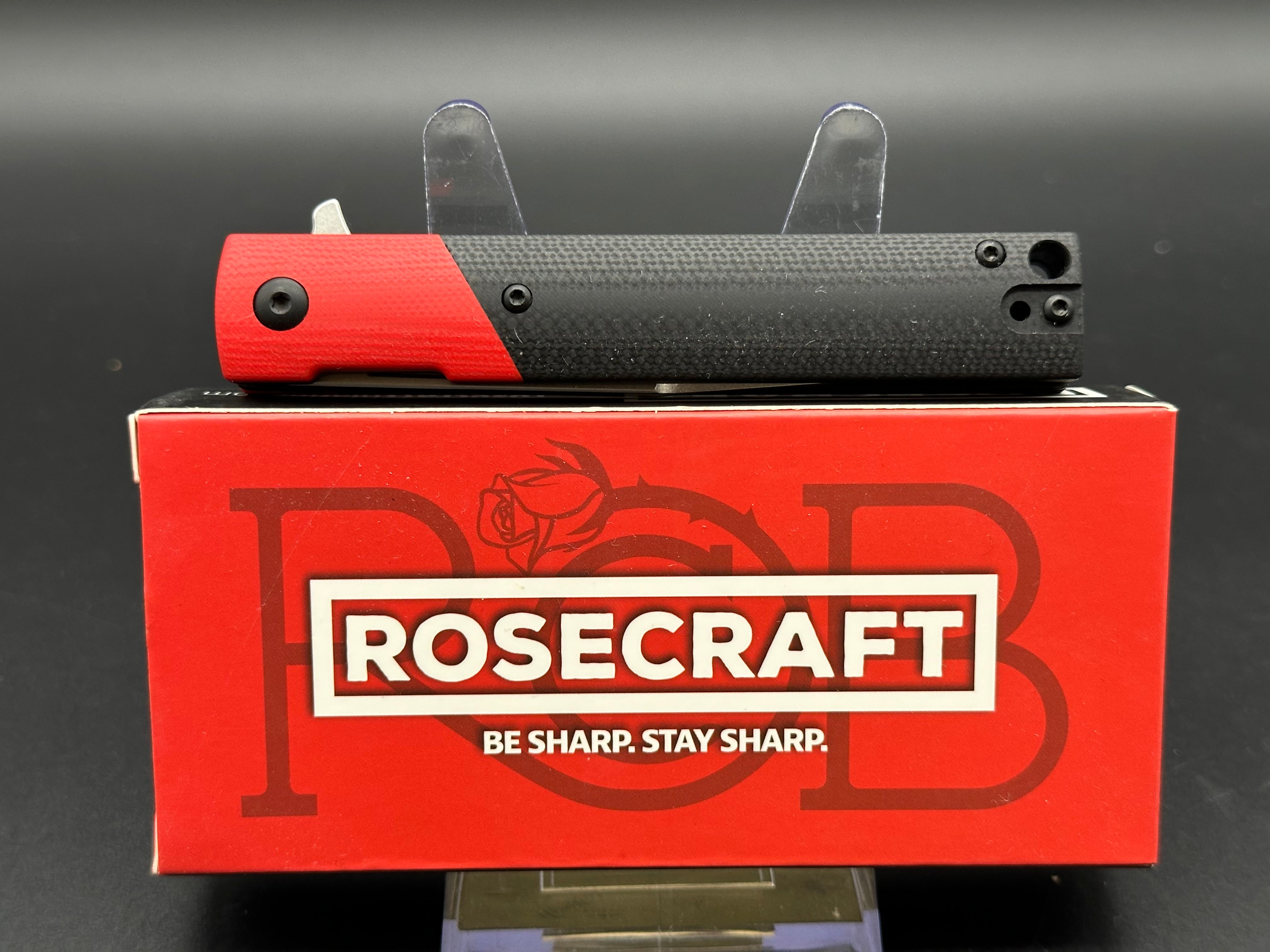 RoseCraft Blades Joka Red Folding Pocket Knife RCM011 RDB - Perfect for Camping, Hiking & Everyday Carry (EDC)