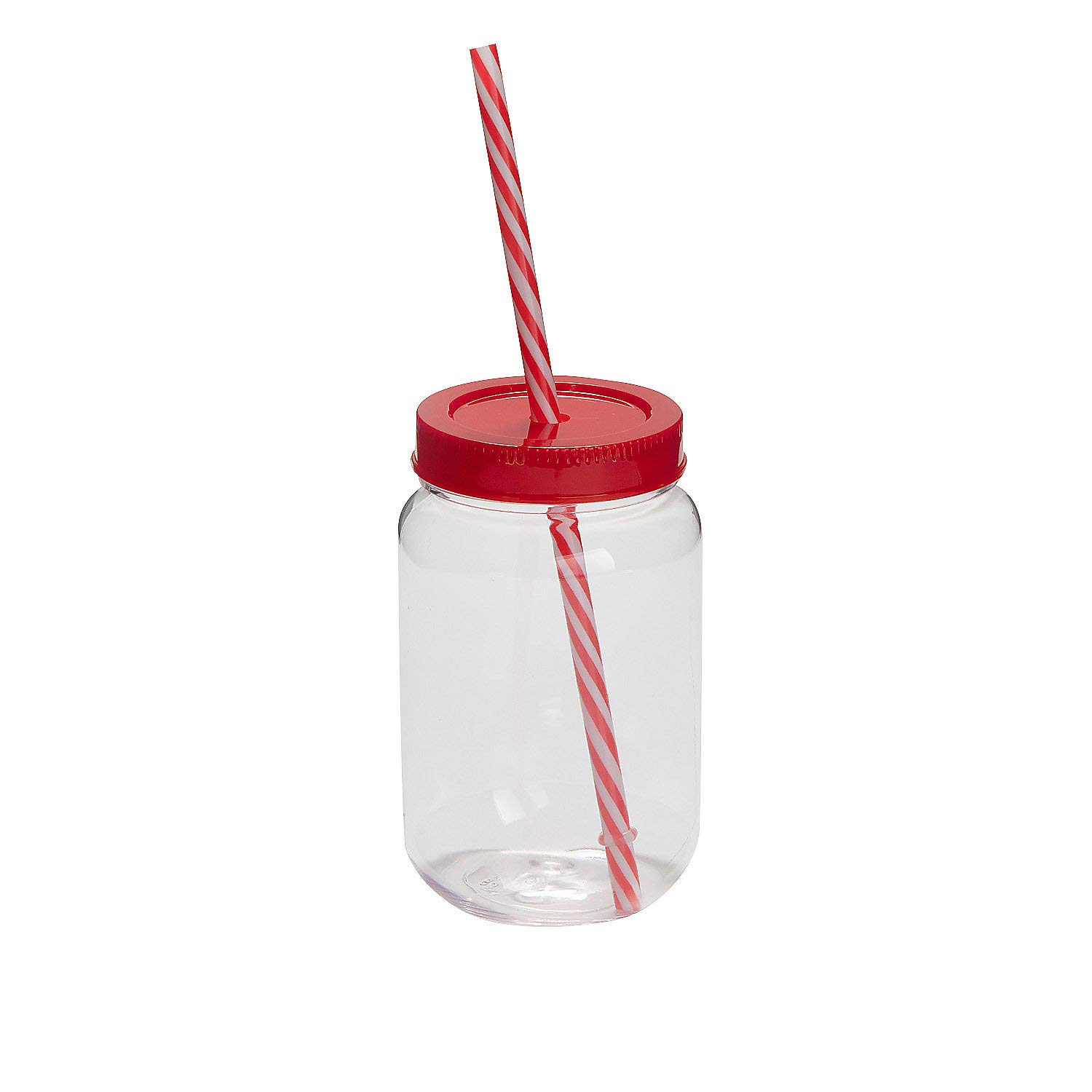 Mason Jar Cups with Lid & Straw - 16oz Glass Drinking Jars - 6-Piece Set for Parties, Picnics & Home Decor - Reusable & BPA-Free